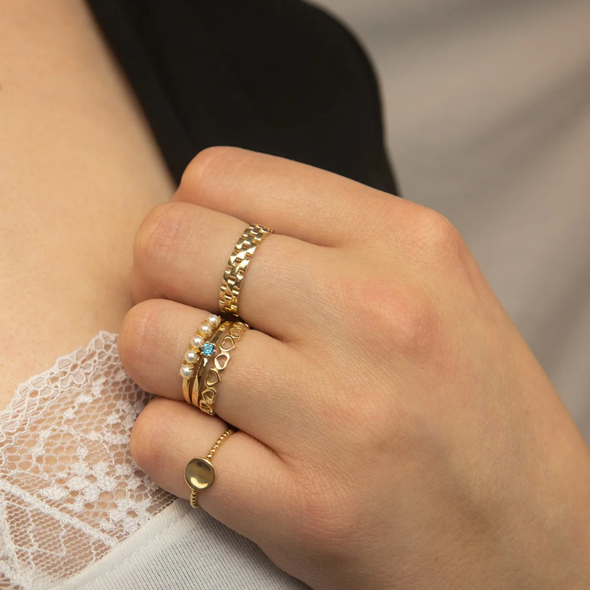 Jackie Gold 14K Golden Ring JKR23.312.56 - Image 2