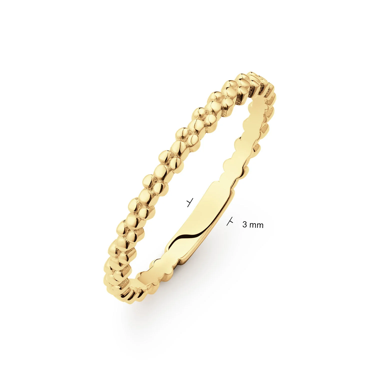 Jackie Gold Caviar 14 Karaats Gouden Ring 585 JKR25.526-52 - Image 4