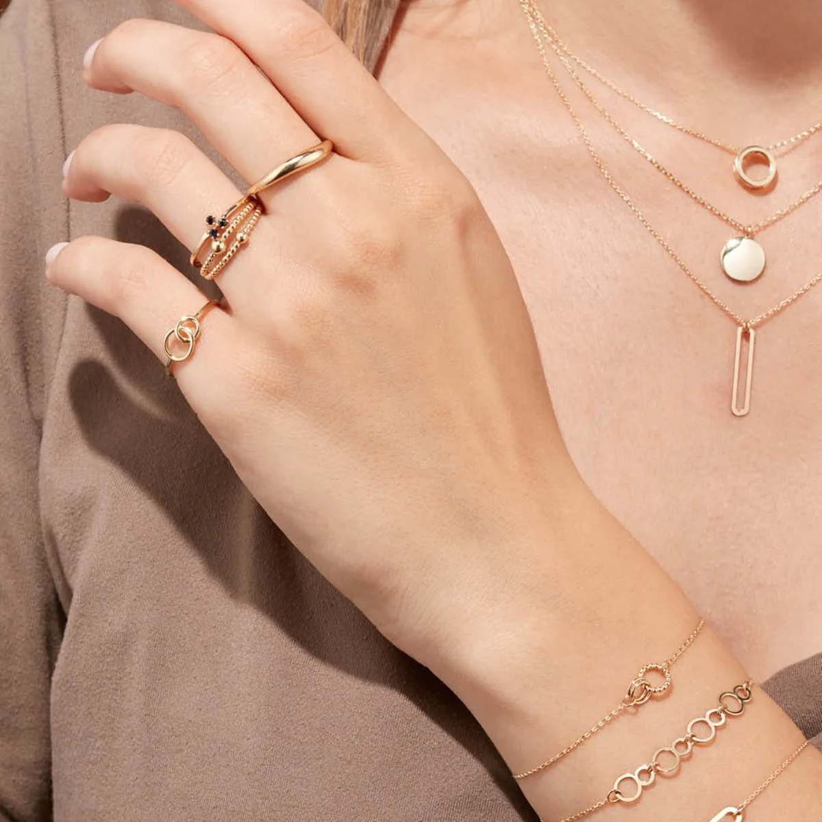 Jackie Gold Giro Doppio 14 Karat Gold Ring JKR24.408-52 - Image 3