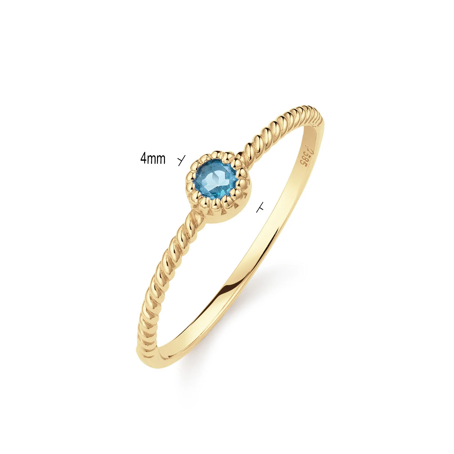 Jackie Gold Grimaldi London 14 Karaats Gouden Ring 585 JKR25.512-52 - Image 4