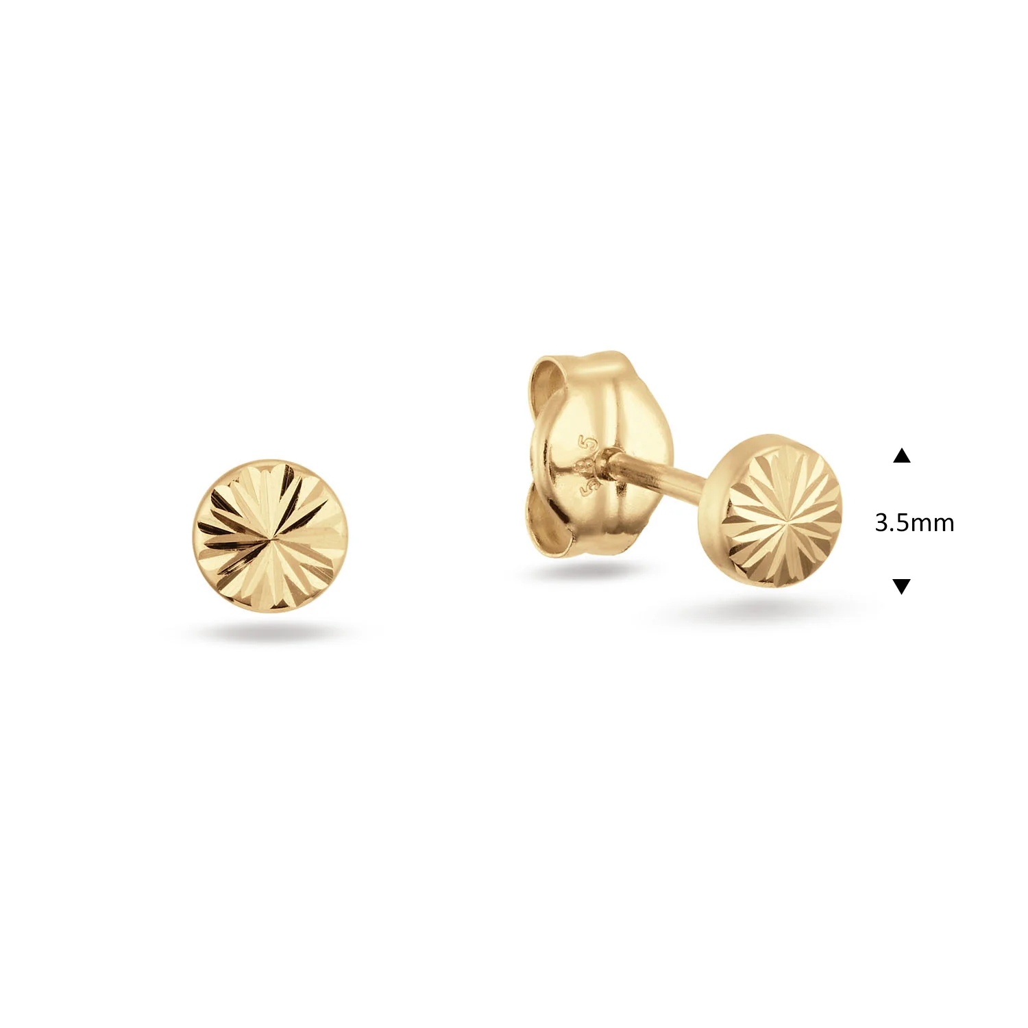 Jackie Gold Soleil 14 Karaats Gouden Oorknoppen 585 JKE25.523 - Image 2