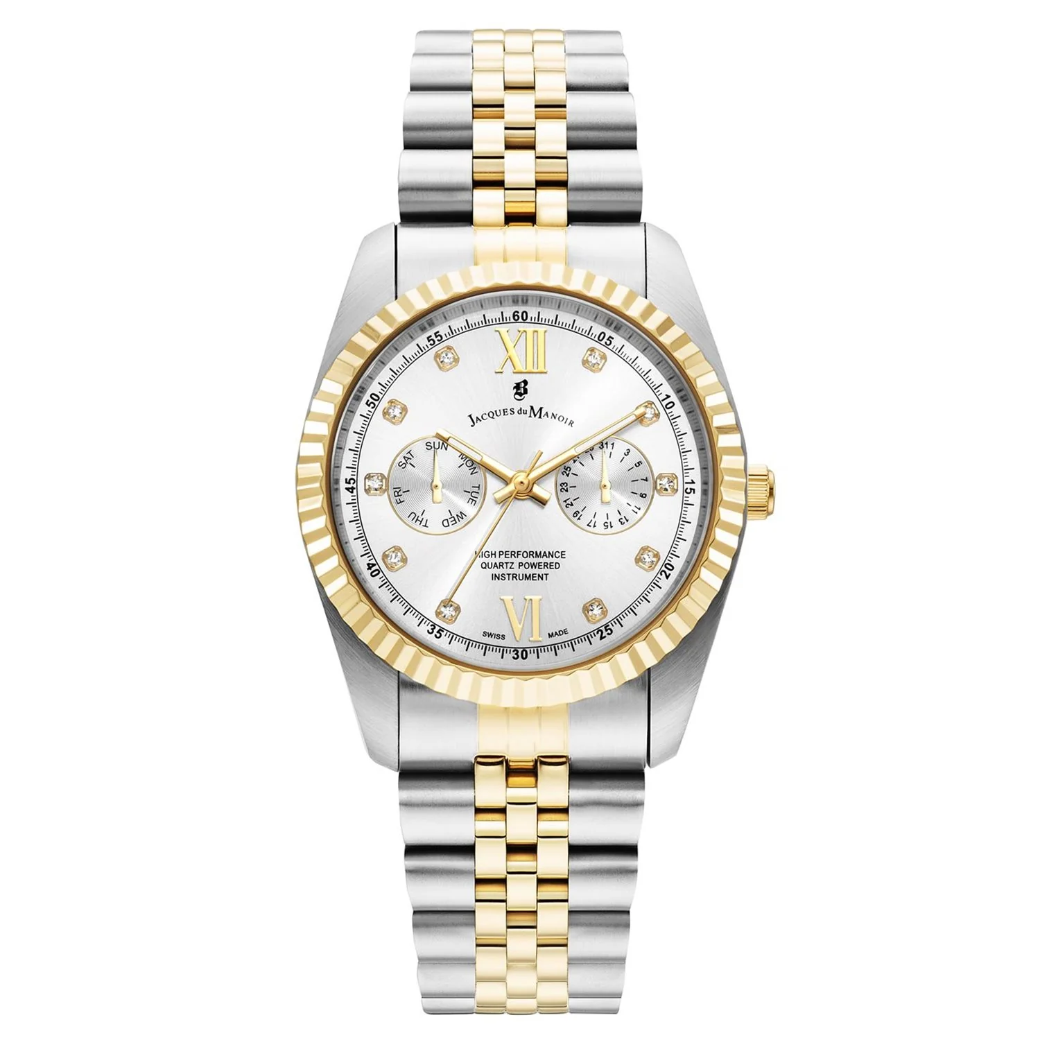 Jacques du Manoir Inspiration Multifunction Zilver- en Goudkleurig Stalen Unisex Horloge JWN06102