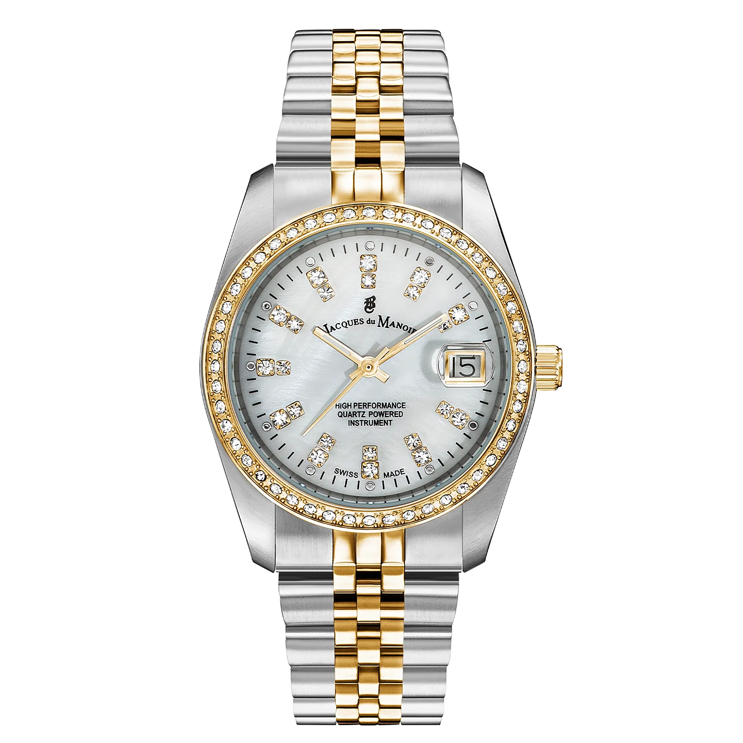 Jacques Du Manoir Inspiration White MOP Women's Watch NROP.07