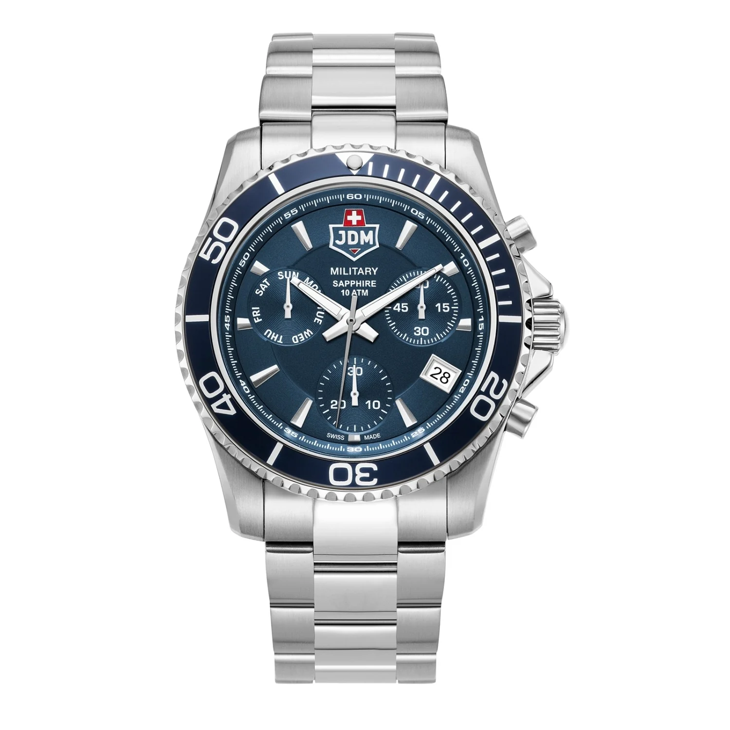 JDM Military Sierra Chrono Blauw Herenhorloge JDM-WG019-02