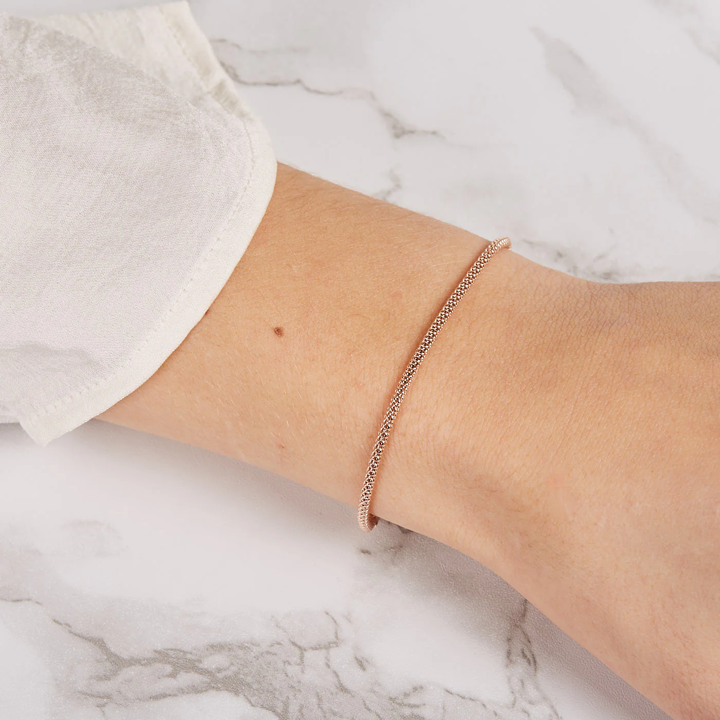 Karma Silver Roseplated Bracelet 94008 (Length: 16.50-19.00 cm) - Image 2