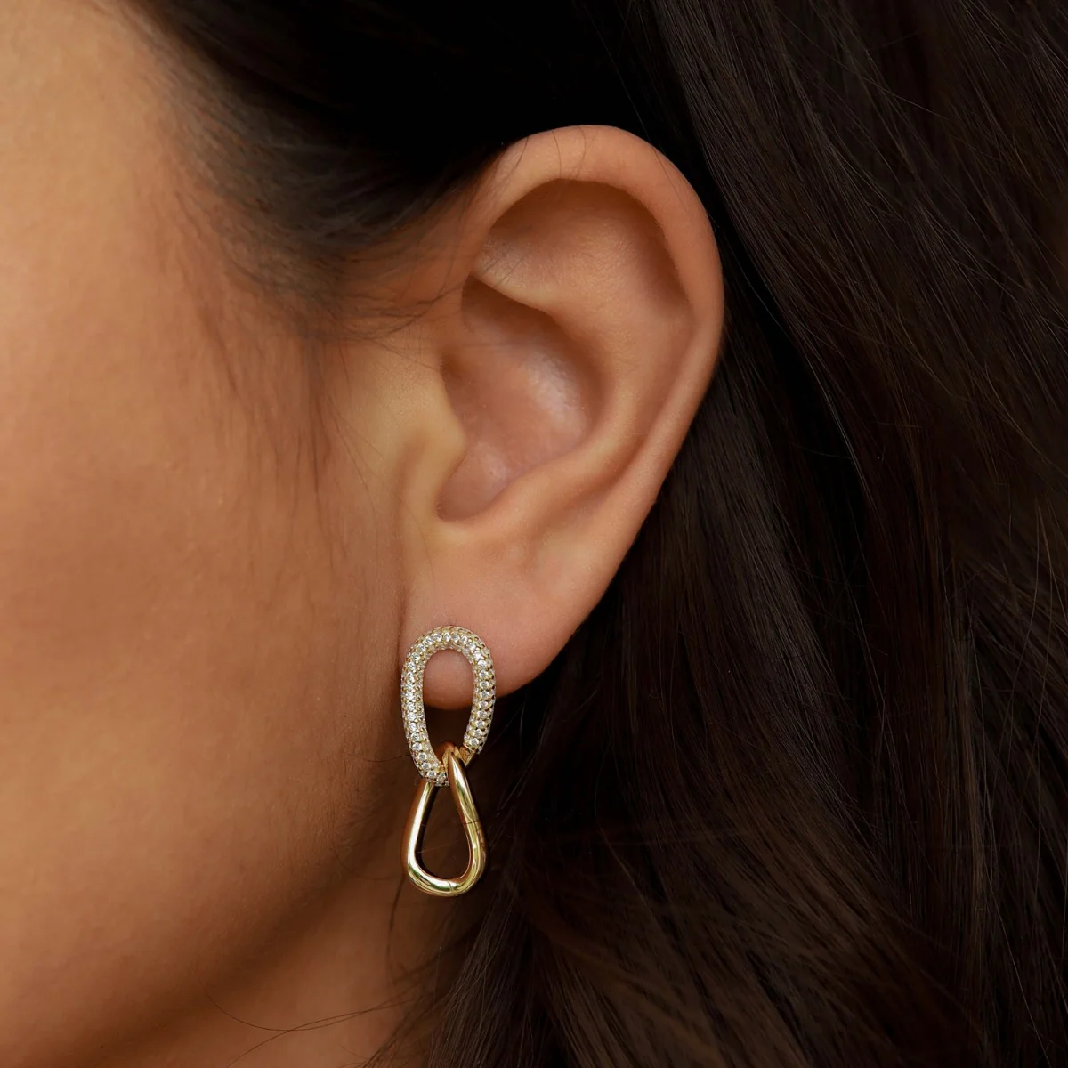 Karma Symbols XL 925 Sterling Silver Earstuds X125GP - Image 2