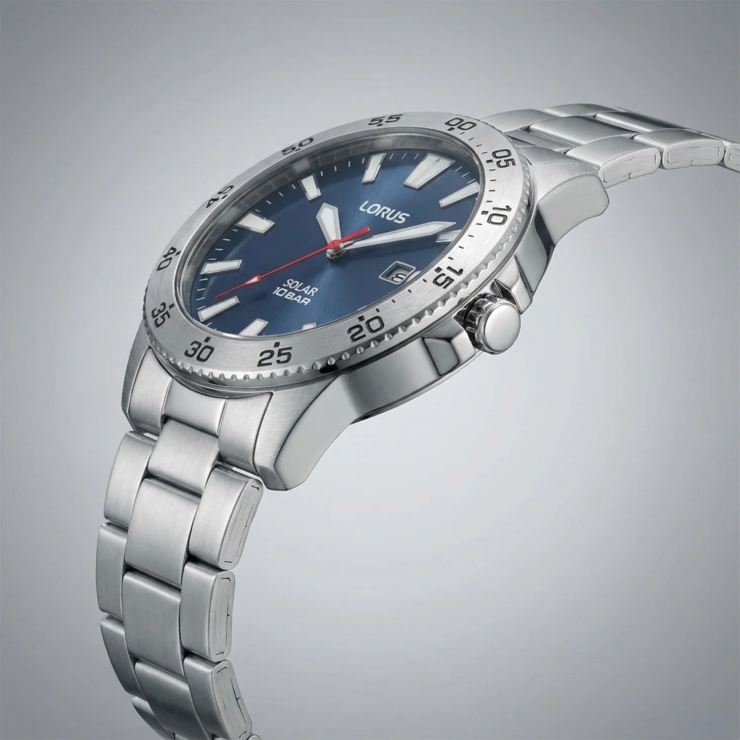 Lorus Solar Herenhorloge Met Blauwe Wijzerplaat RX341AX9 - Image 5