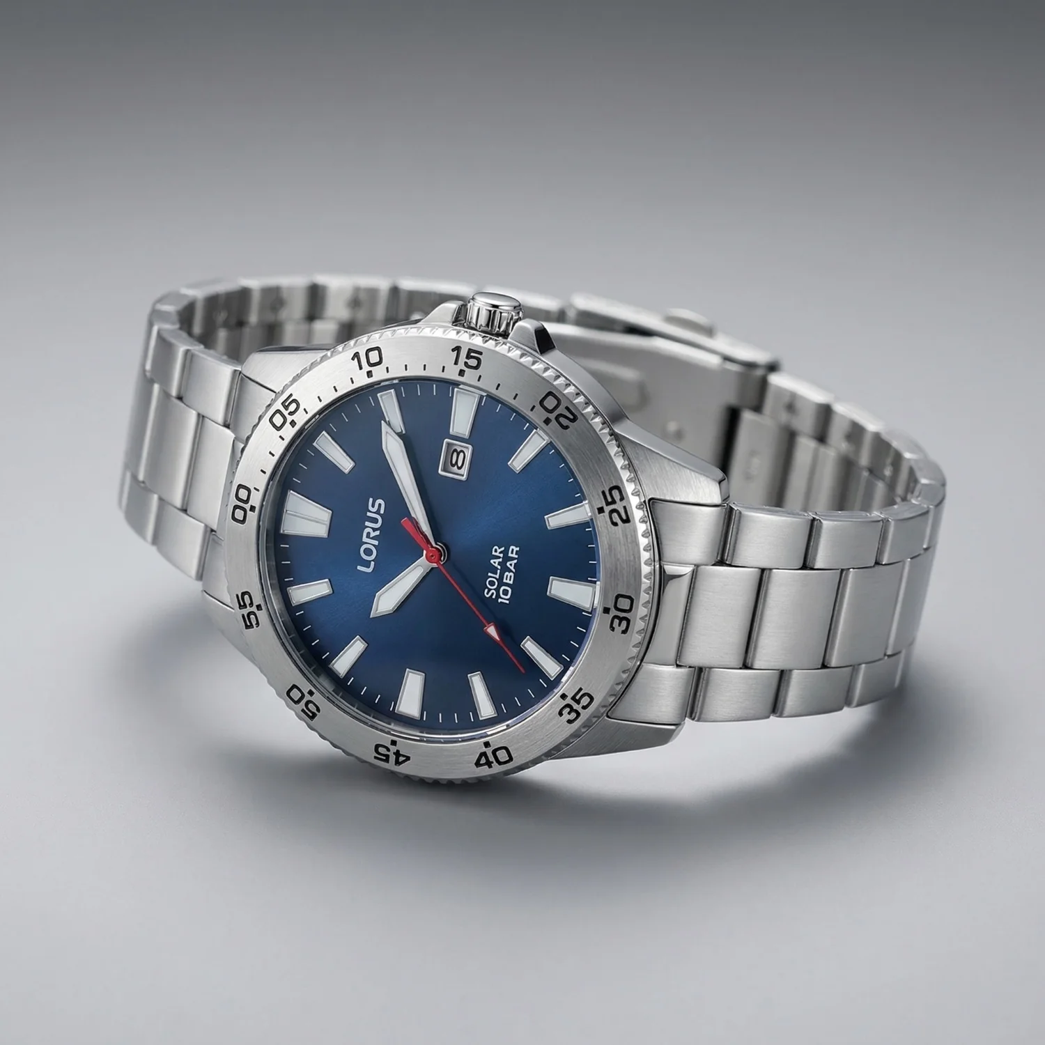 Lorus Solar Herenhorloge Met Blauwe Wijzerplaat RX341AX9 - Image 6