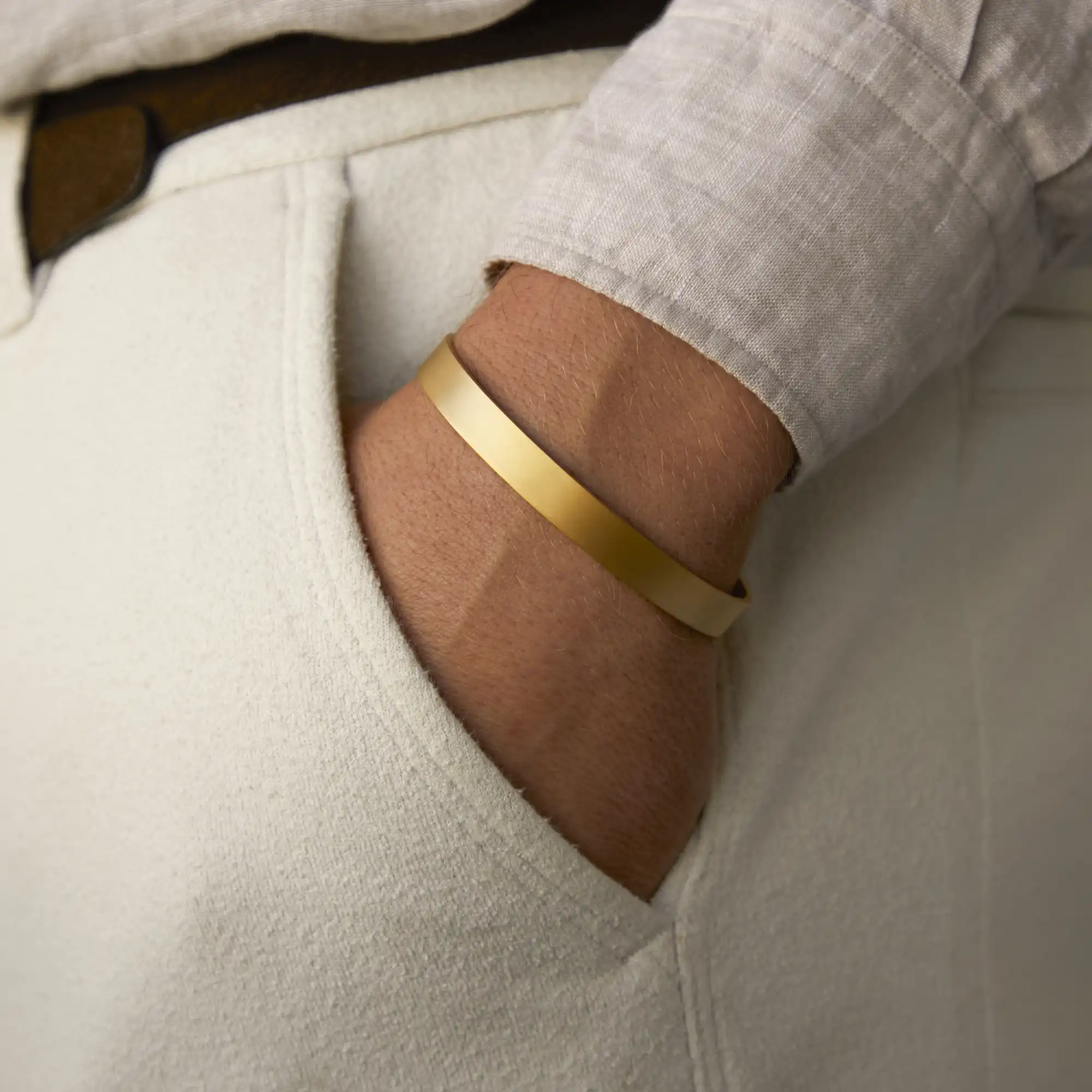 Mats Meier Annecy goud kleurig stalen armband MM320015 - Image 3