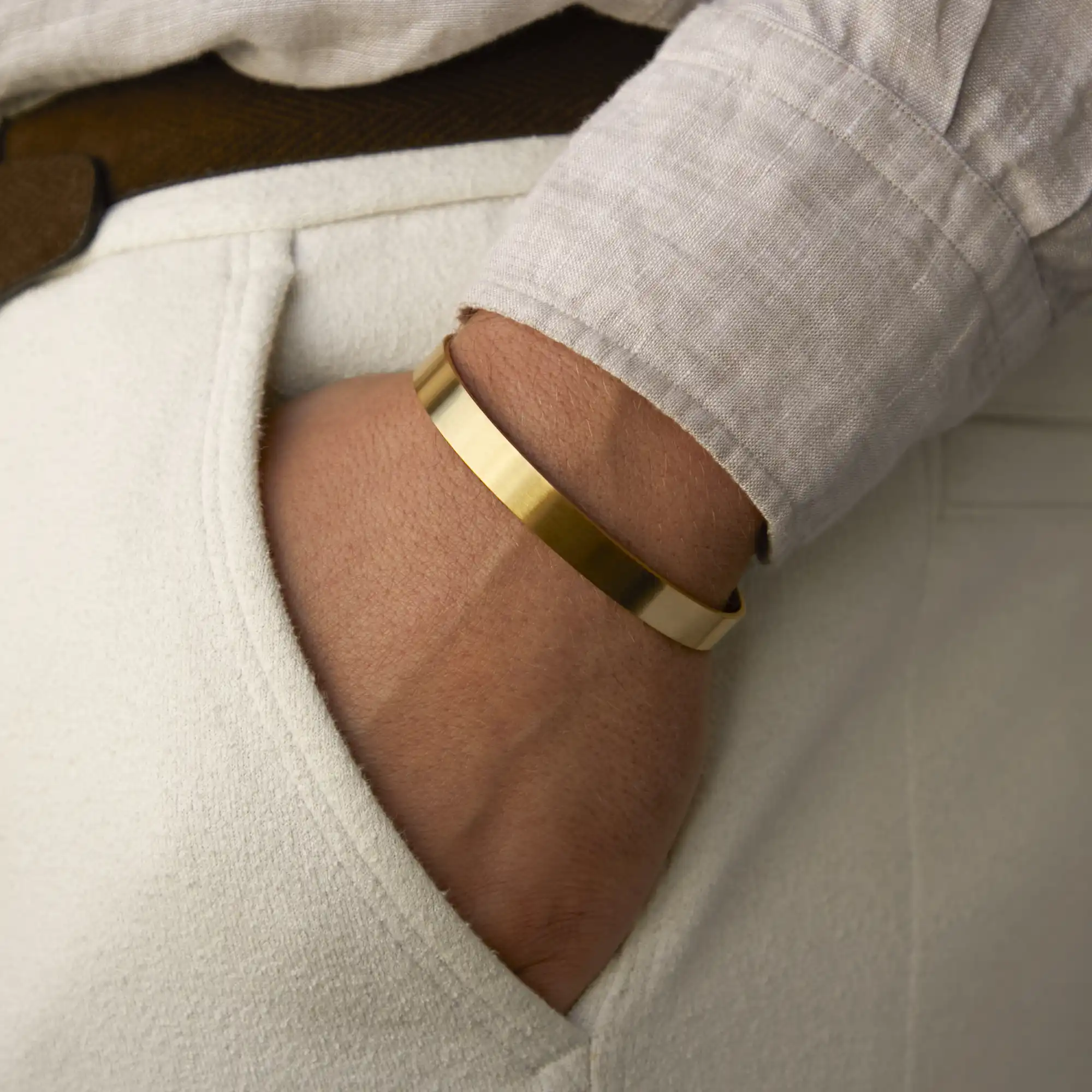 Mats Meier Annecy goud kleurig stalen armband MM320016 - Image 3