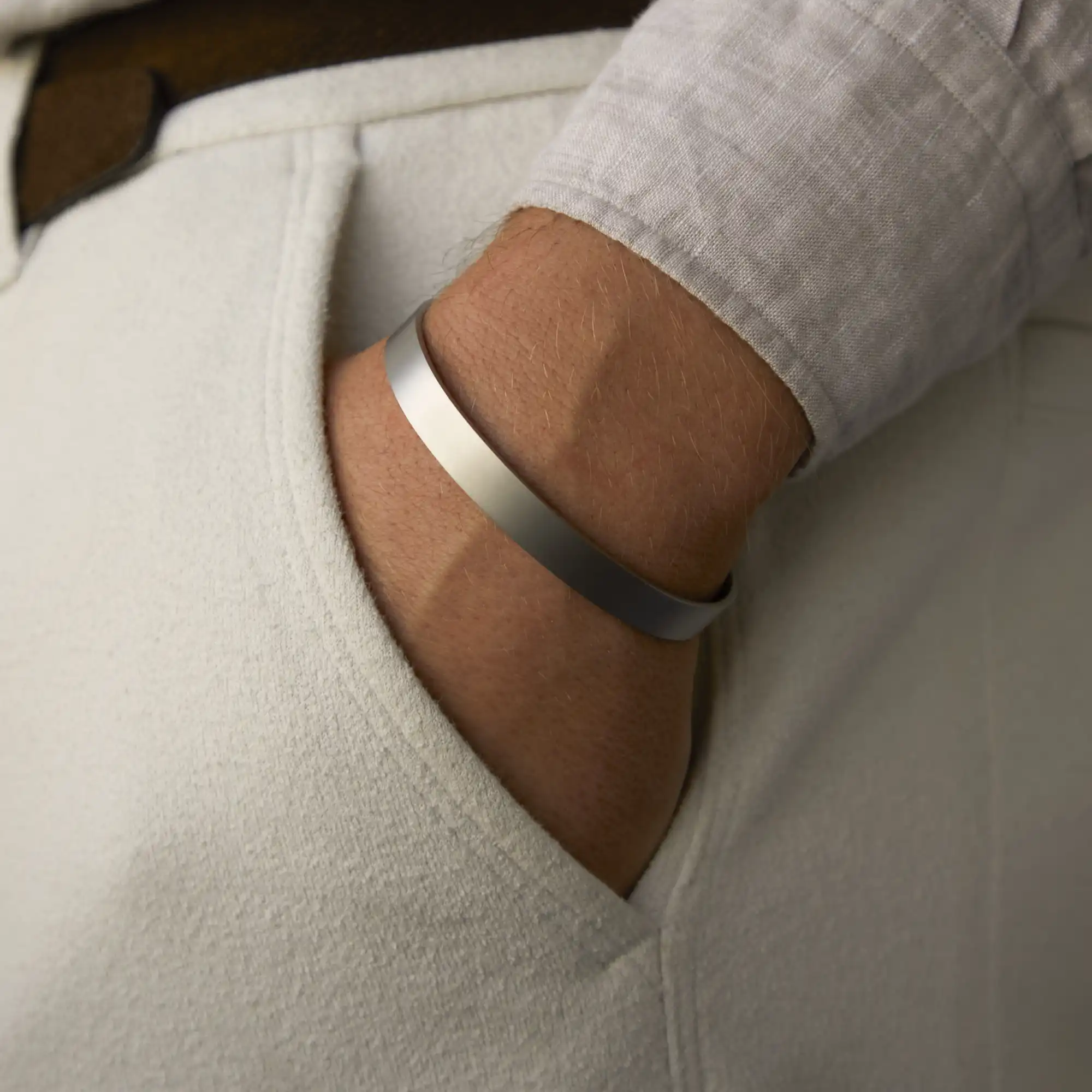 Mats Meier Annecy zilver kleurig stalen armband MM320013 - Image 3