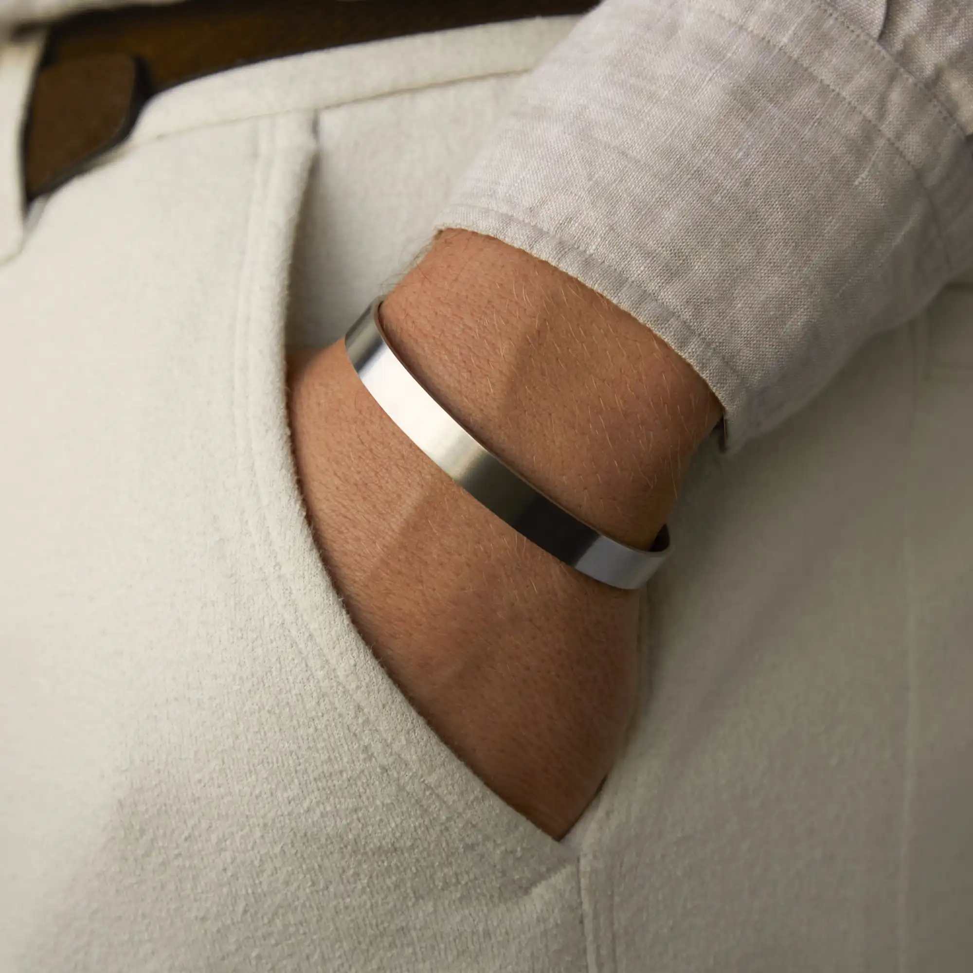 Mats Meier Annecy zilver kleurig stalen armband MM320014 - Image 3