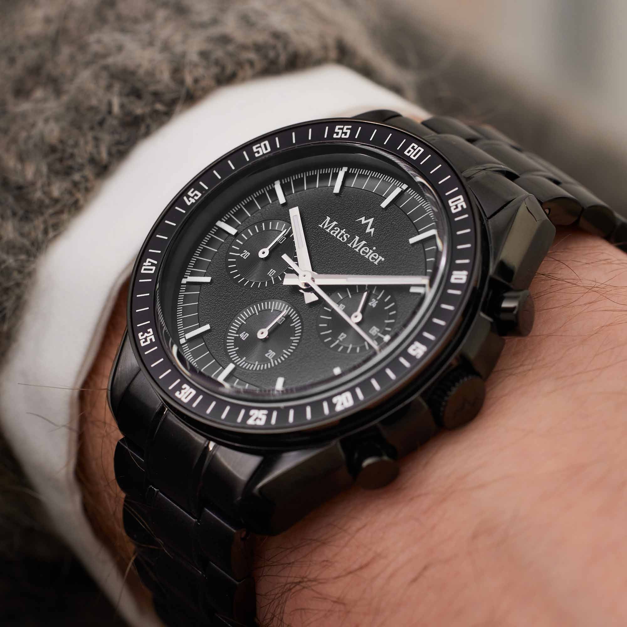 Mats Meier Arosa Racing Chronograaf Herenhorloge Zwart MM50016 - Image 3