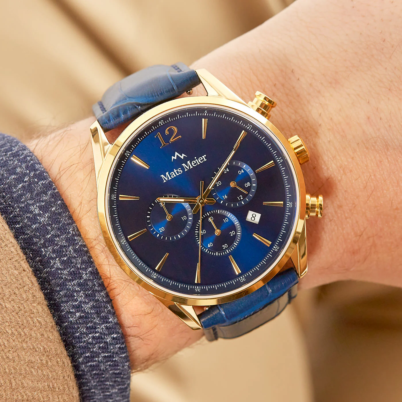 Mats Meier Grand Cornier Chrono Blauw Horloge MM00123 - Image 3