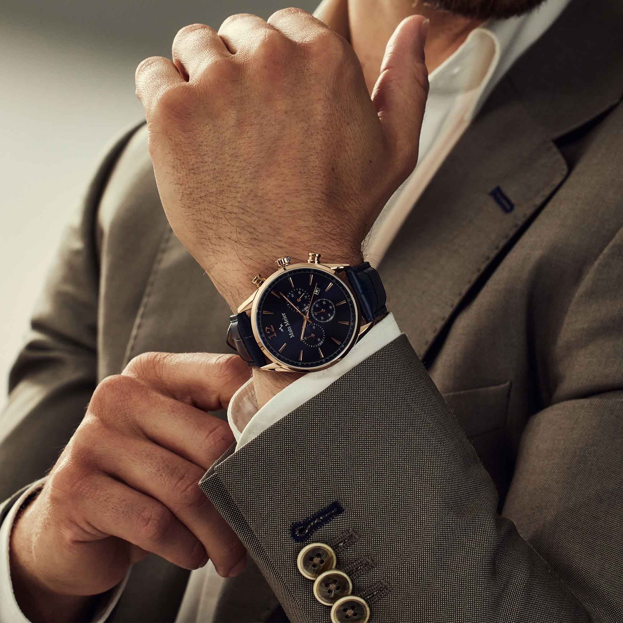 Mats Meier Grand Cornier Chrono Blauw Horloge MM00123 - Image 4