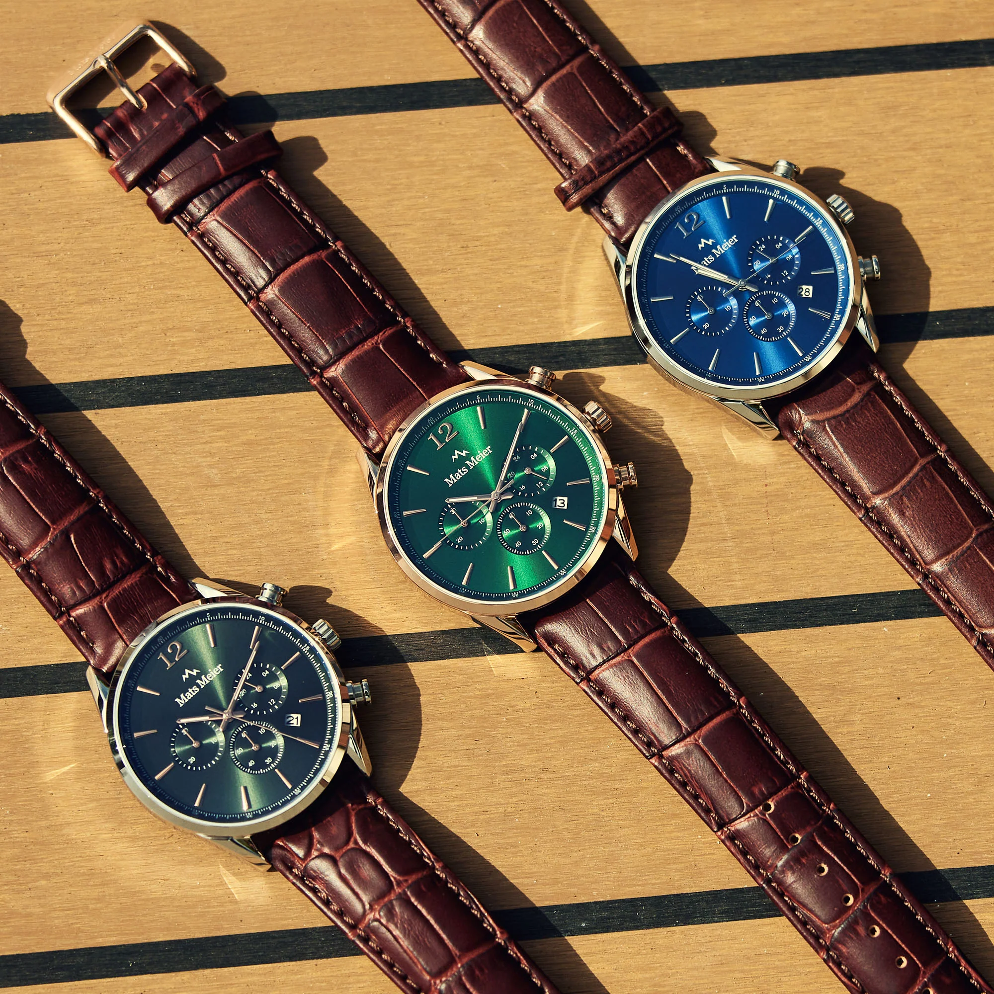 Mats Meier Grand Cornier Chrono Groen/Rosegoudkleurig horloge MM00114 - Image 5