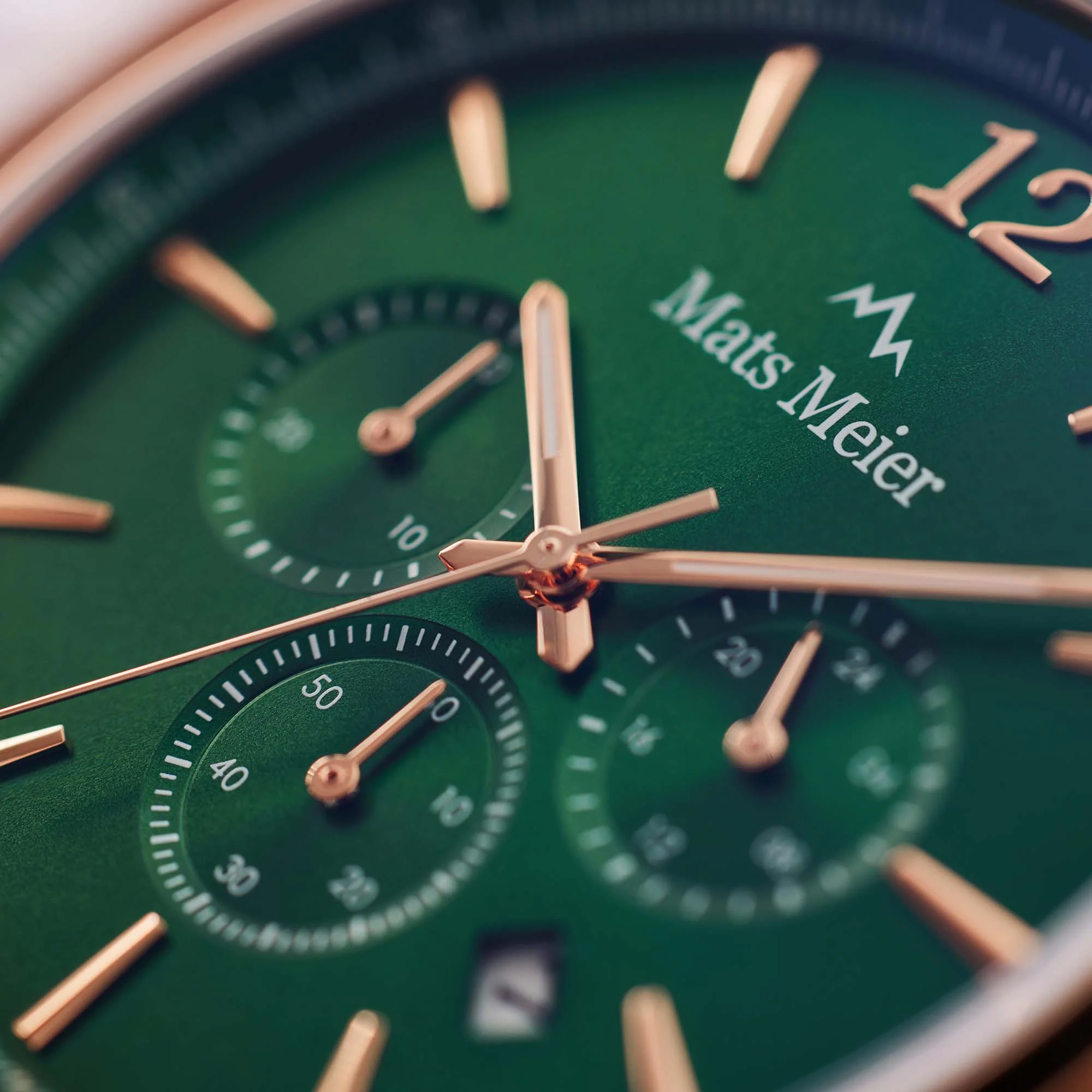 Mats Meier Grand Cornier Chrono Groen/Rosegoudkleurig horloge MM00114 - Image 6