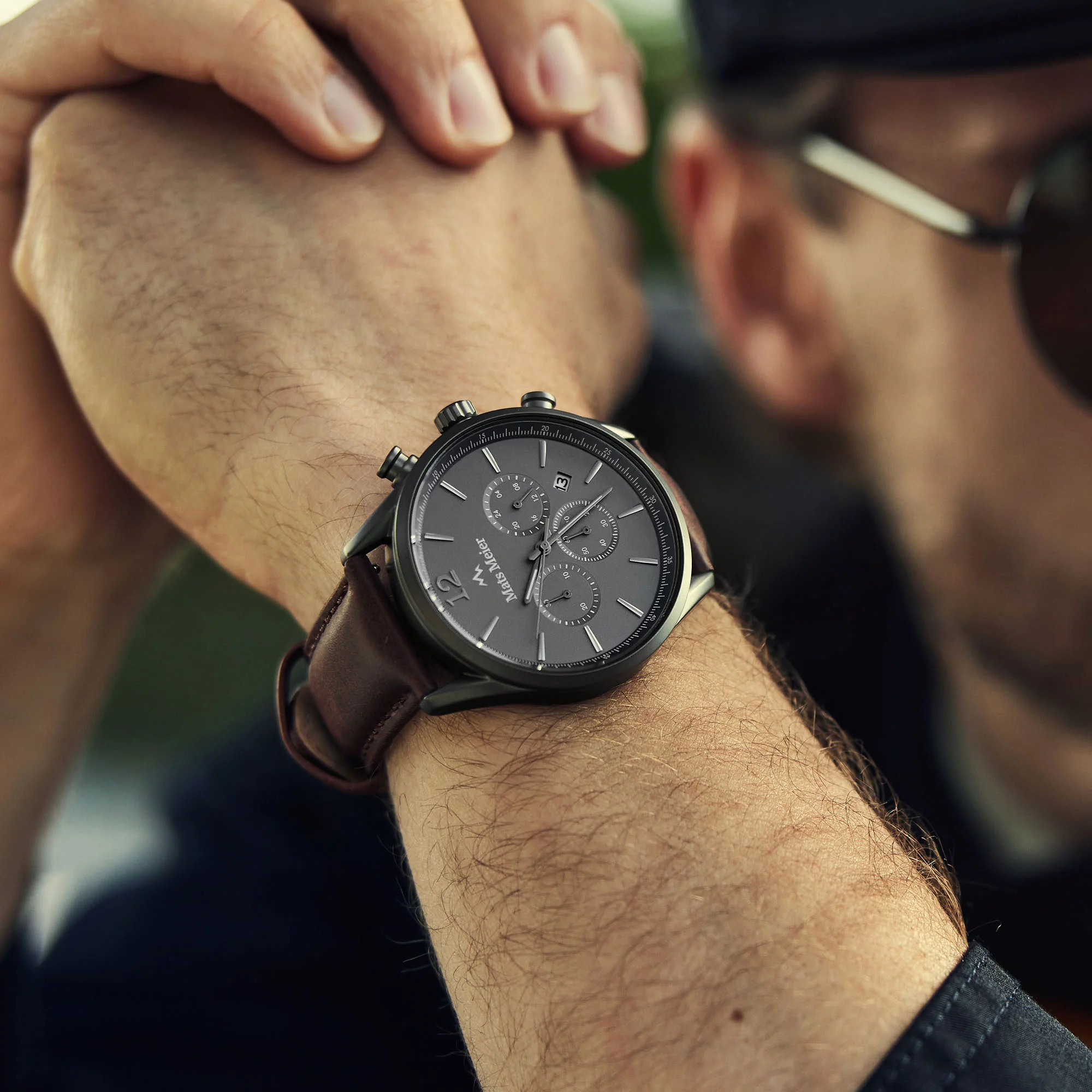 Mats Meier Grand Cornier Chrono Gunmetal/DonkerBruine Horloge MM00104 - Image 6