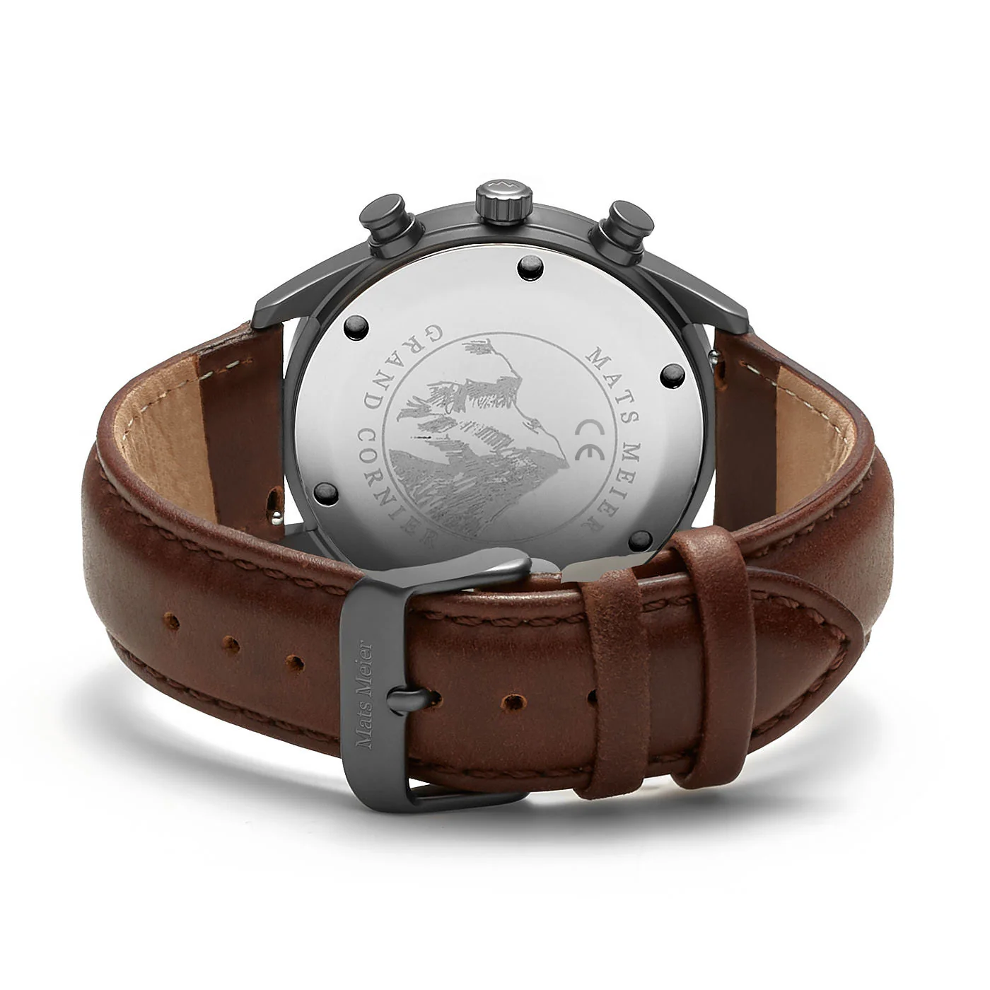 Mats Meier Grand Cornier Chrono Gunmetal/DonkerBruine Horloge MM00104 - Image 8