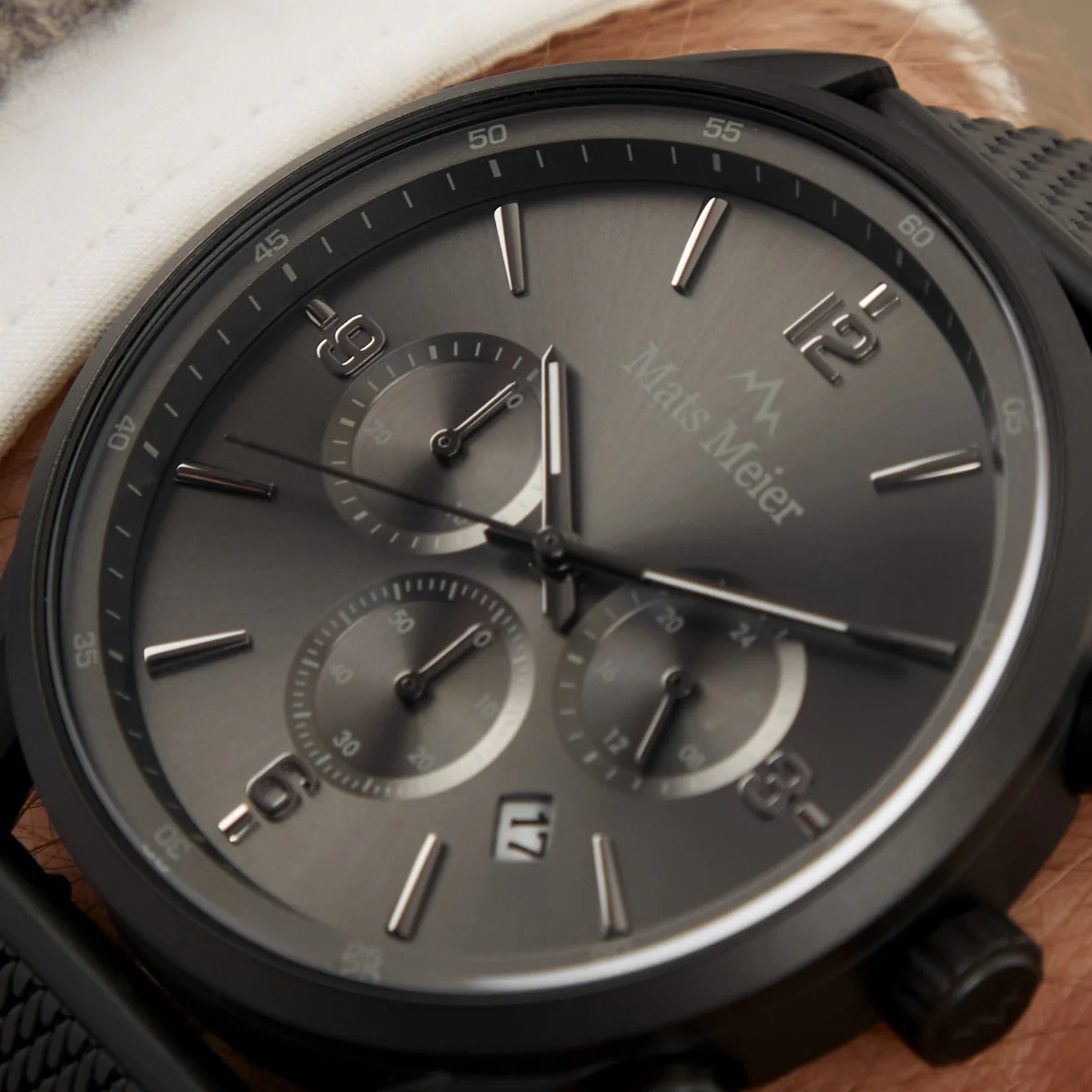 Mats Meier Grand Cornier Chronograaf Herenhorloge Mat Zwart MM00137 - Image 3