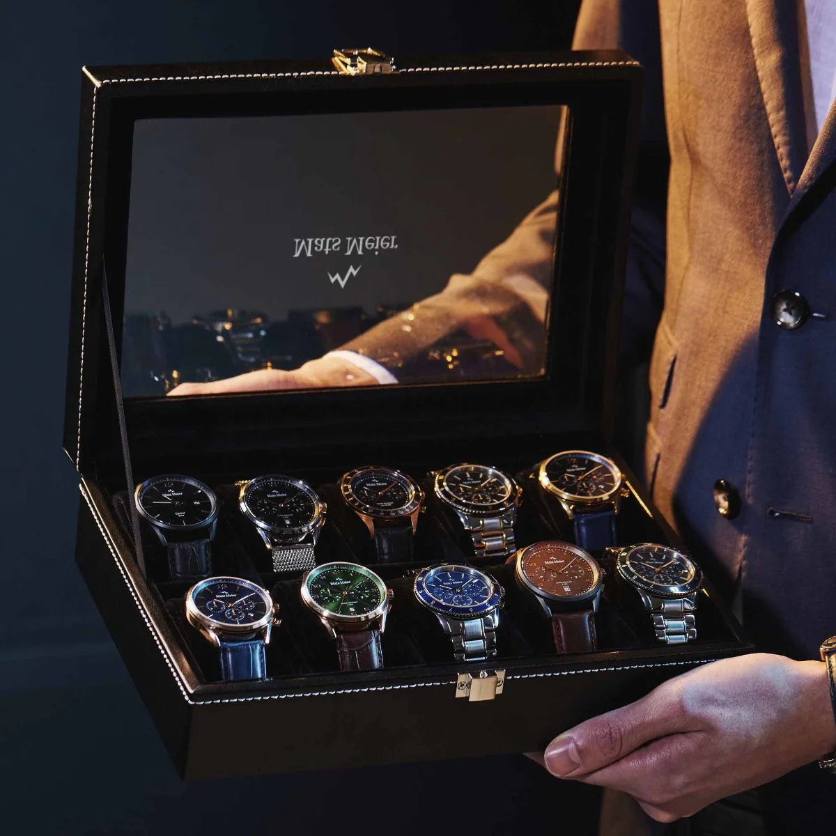 Mats Meier Mont Fort Zwarte Horlogebox voor 10 Horloges MM-Watchbox-1916 - Image 2