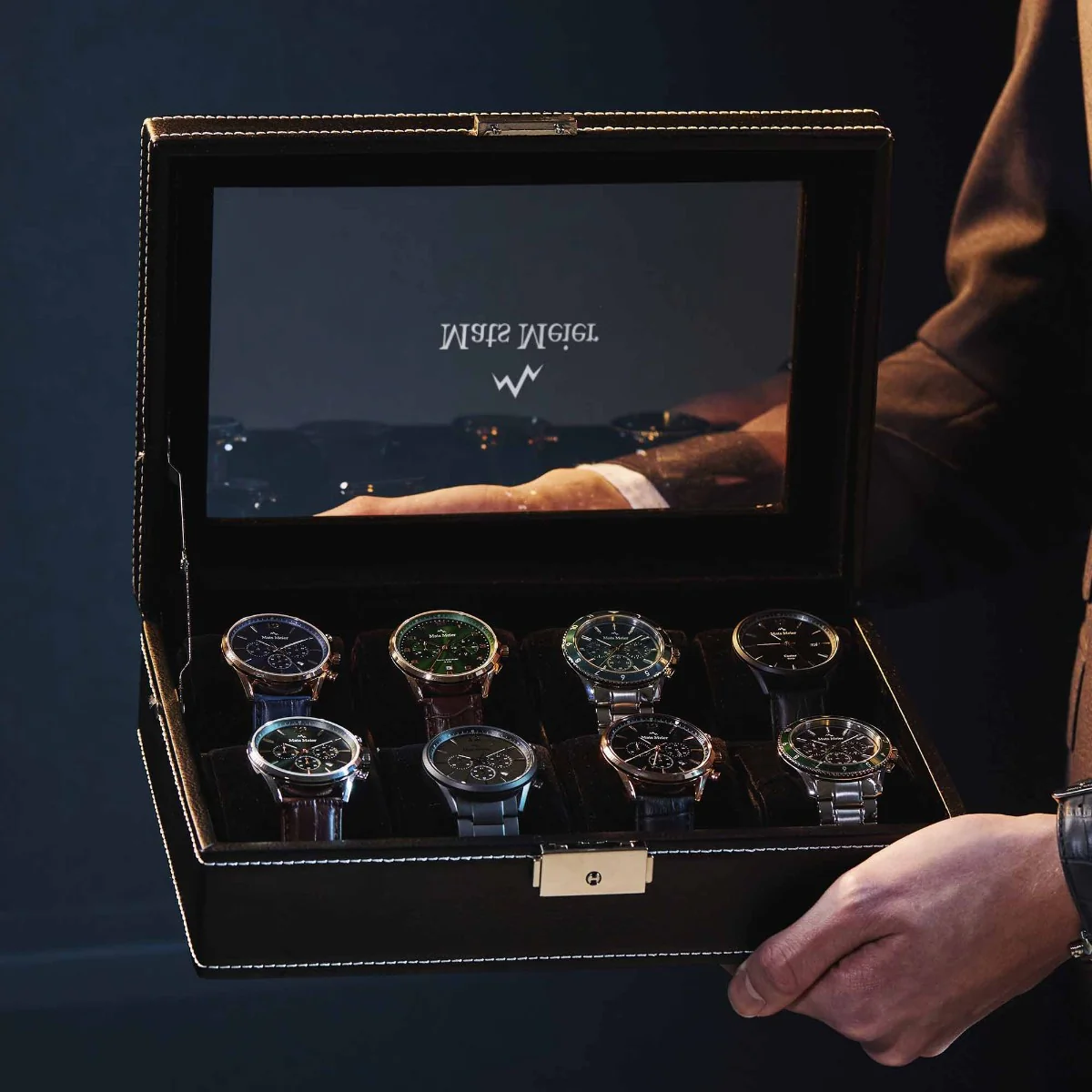 Mats Meier Mont Fort Zwarte Horlogebox voor 8 Horloges MM-Watchbox-1904 - Image 2