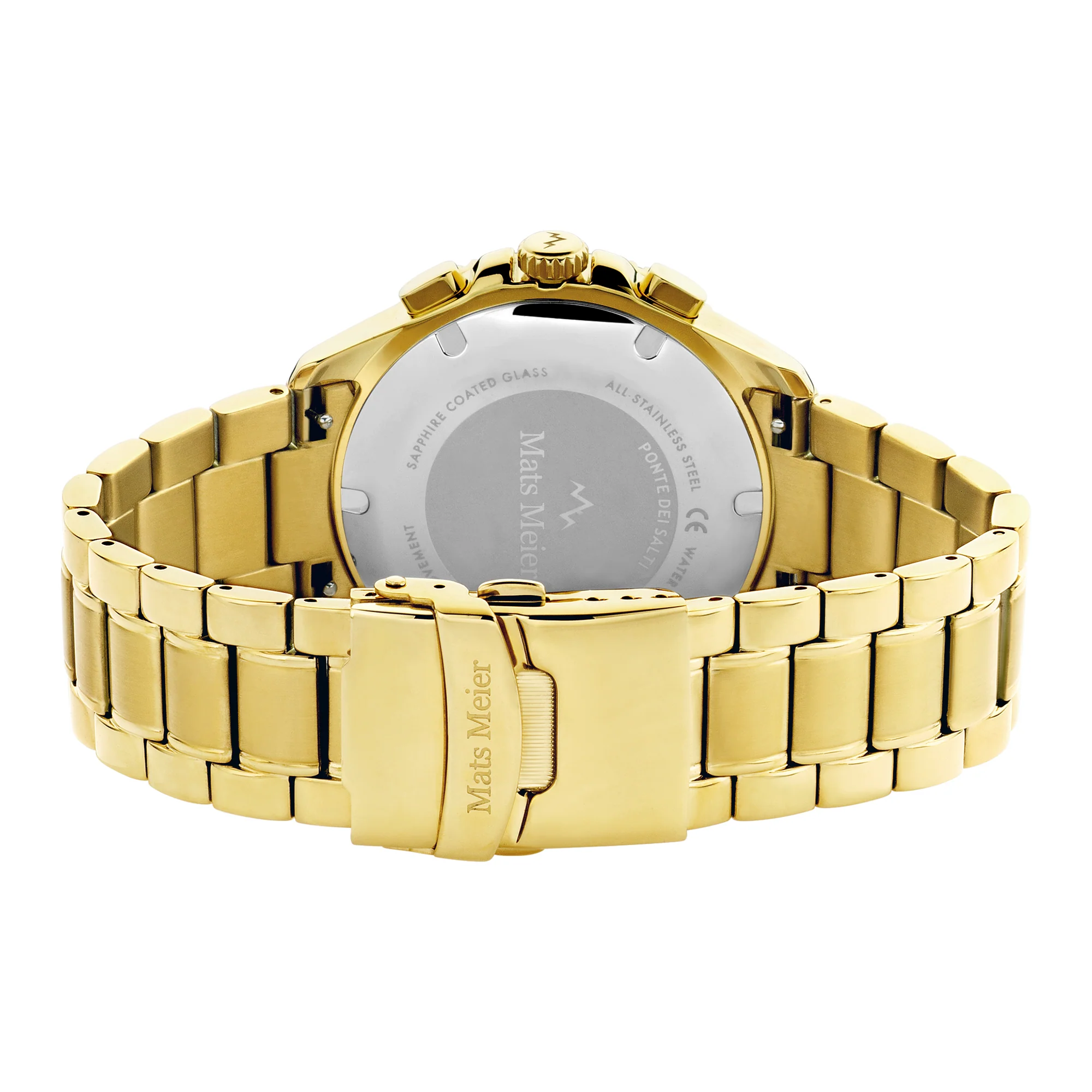 Mats Meier Ponte dei Salti Chronograaf Herenhorloge Goudkleurig en Zwart MM00509 - Image 6