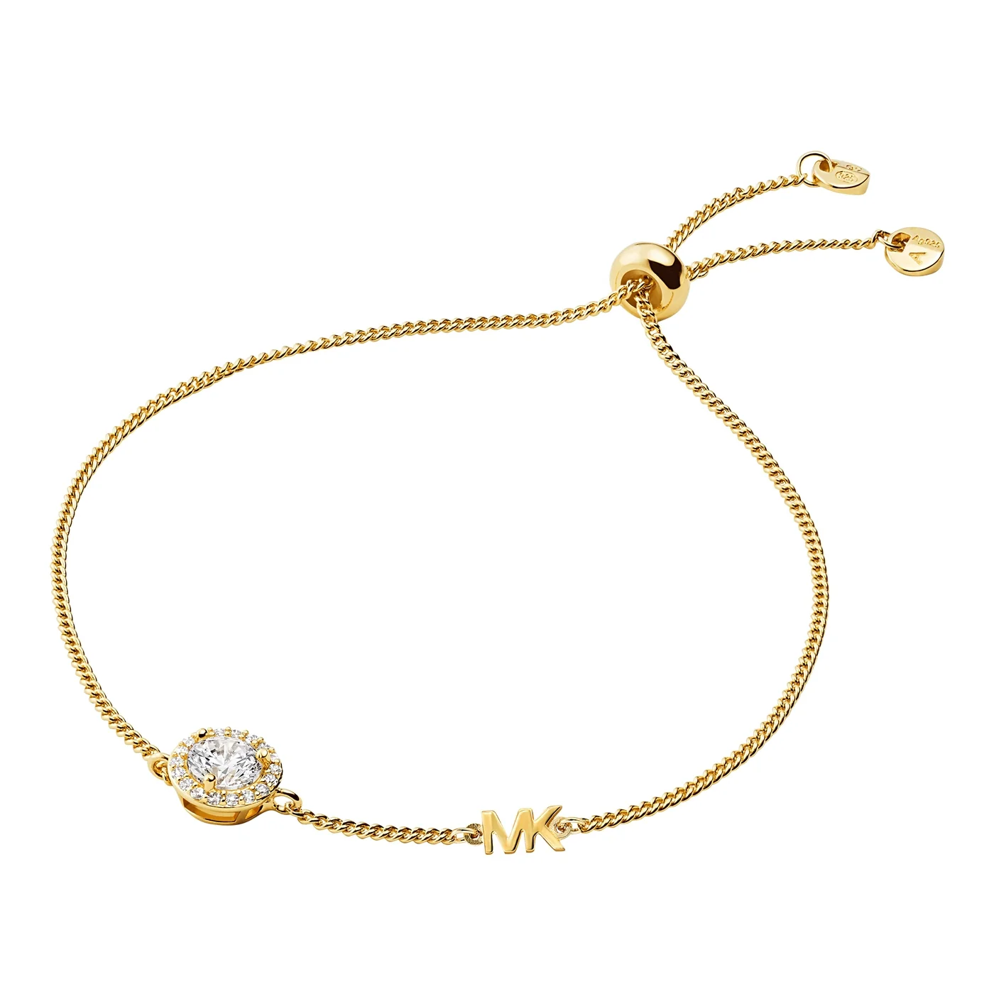 Michael Kors Premium 925 Sterling Silver Gold-coloured Bracelet MKC1206AN710 (Length: 22.00 cm)