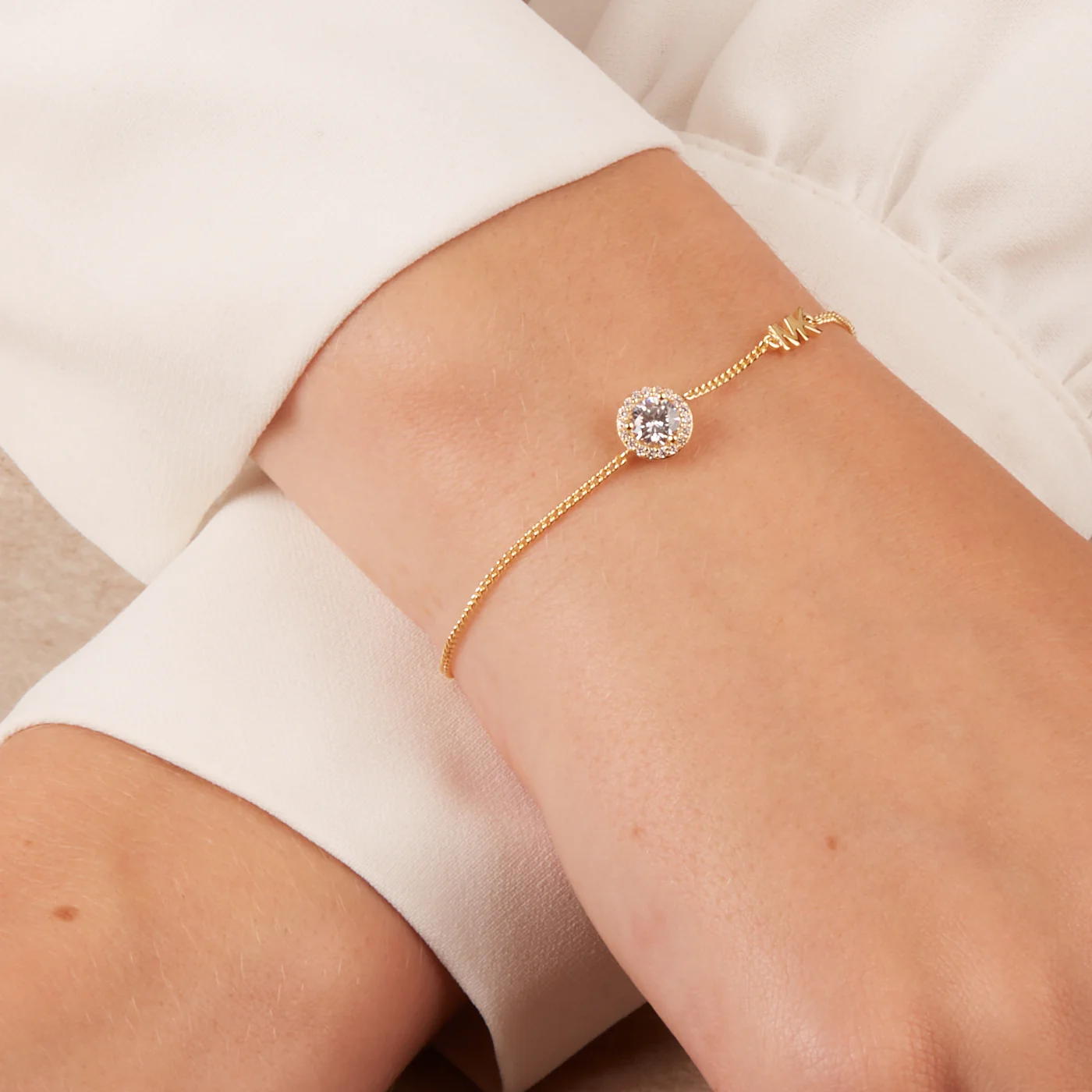 Michael Kors Premium 925 Sterling Silver Gold-coloured Bracelet MKC1206AN710 (Length: 22.00 cm) - Image 2