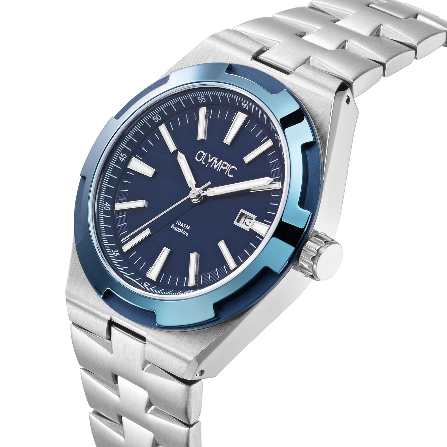 Olympic Legacy Zilver en Blauw Herenhorloge OL75HSS005 - Image 3