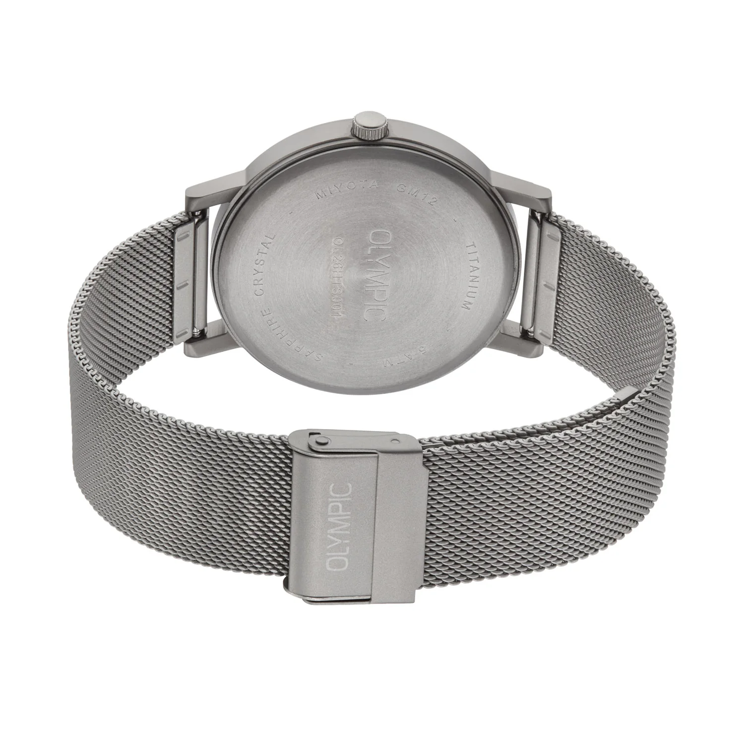 Olympic Titanium Grijs Herenhorloge OL26HTS001 - Image 4