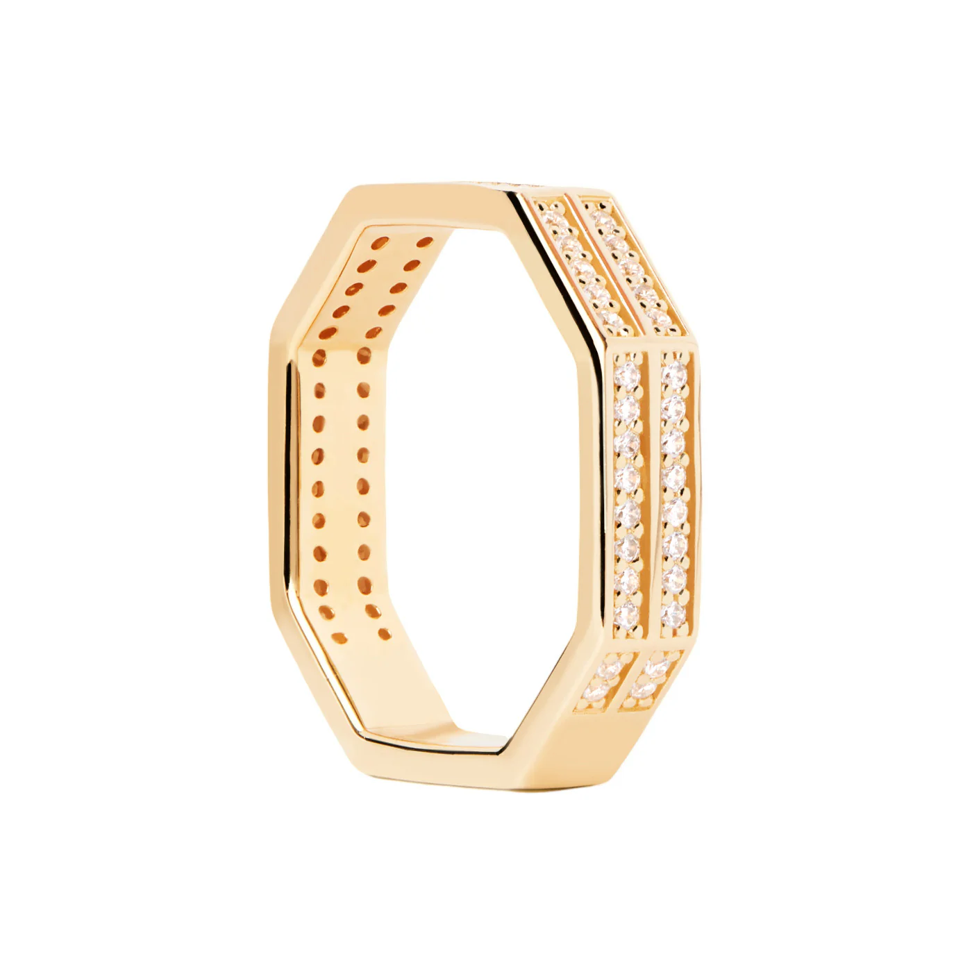 P D Paola The New Essentials 925 Sterling Zilveren Ring AN01-A06-16 Gold Plated