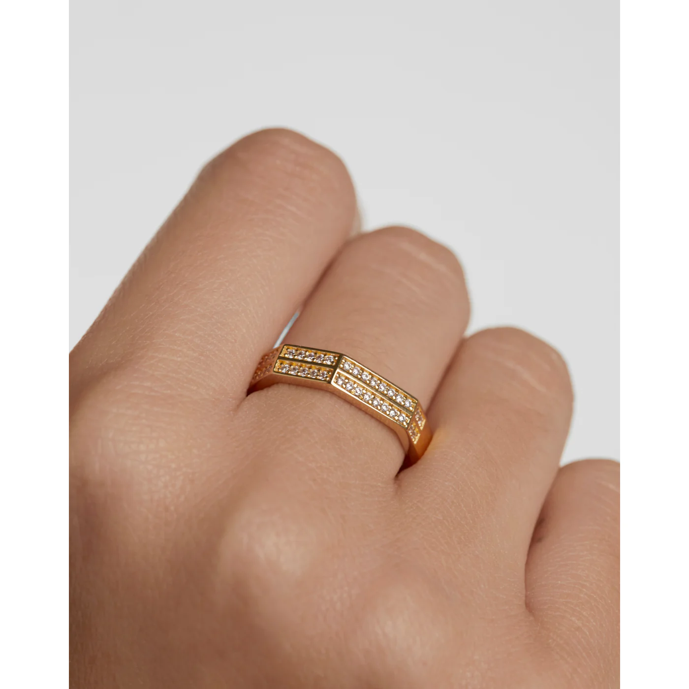 P D Paola The New Essentials 925 Sterling Zilveren Ring AN01-A06-16 Gold Plated - Image 2