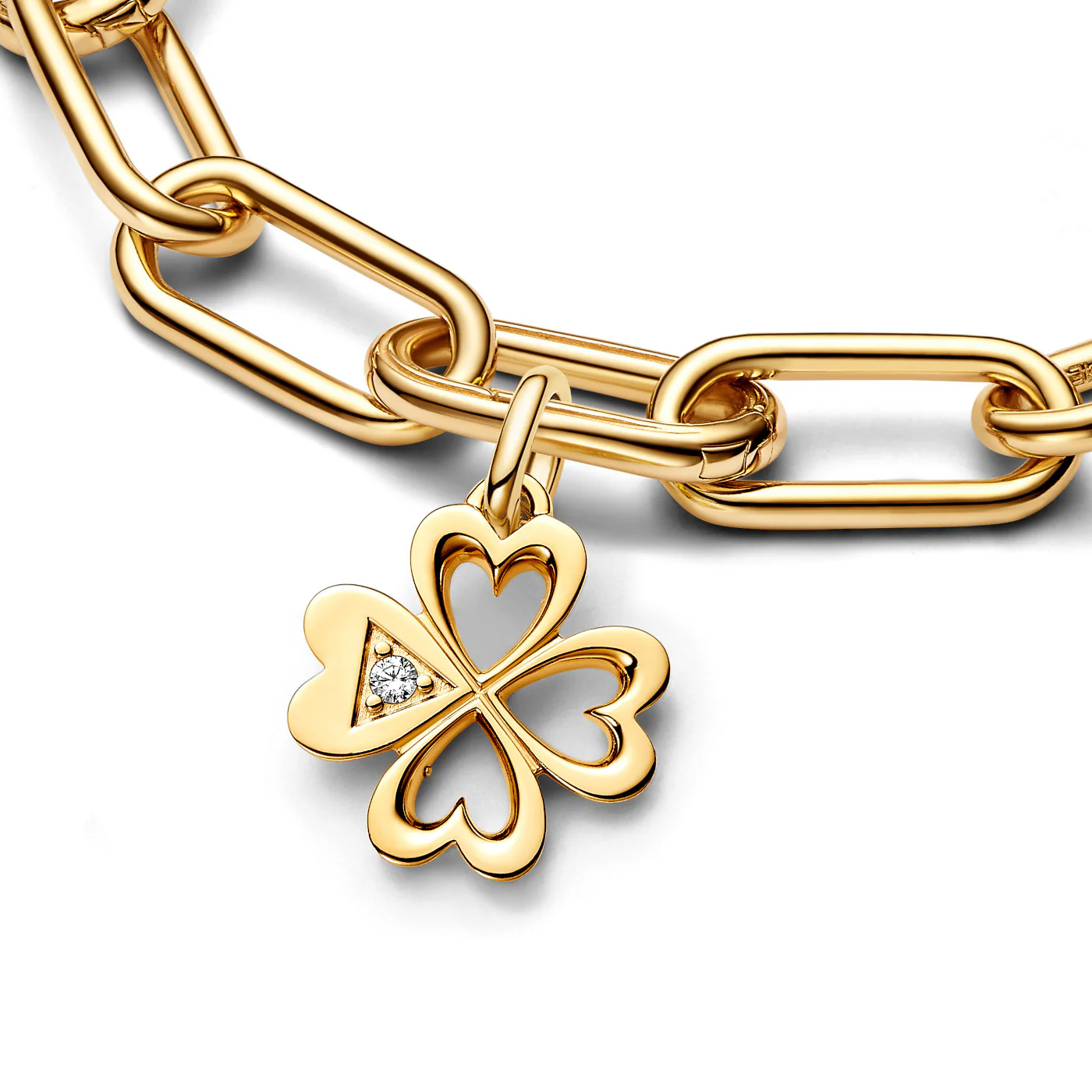Pandora ME Gold Plated Vierbladige Klavertjevier Bedel 763034C01 - Image 2