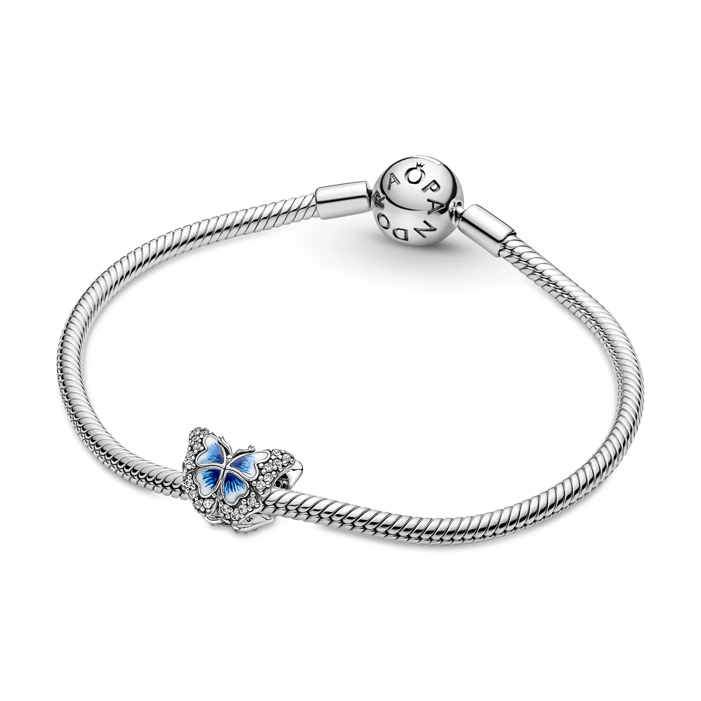 Pandora Moments 925 Sterling Silver Blauwe Vlinder Sprankelende Bedel 790761C01 - Image 7