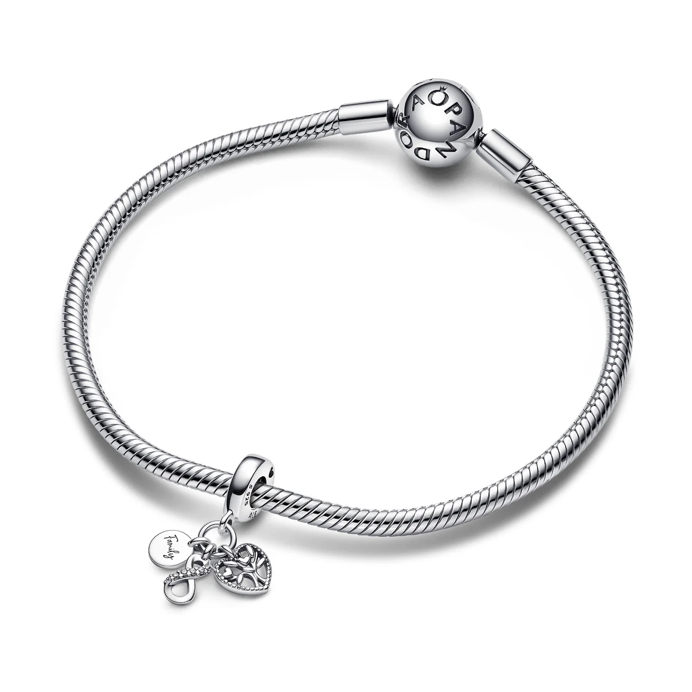 Pandora Moments 925 Sterling Silver Family Infinity Triple Hangende Bedel 792201C01 - Image 2