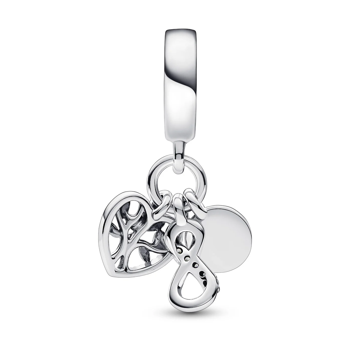 Pandora Moments 925 Sterling Silver Family Infinity Triple Hangende Bedel 792201C01 - Image 3