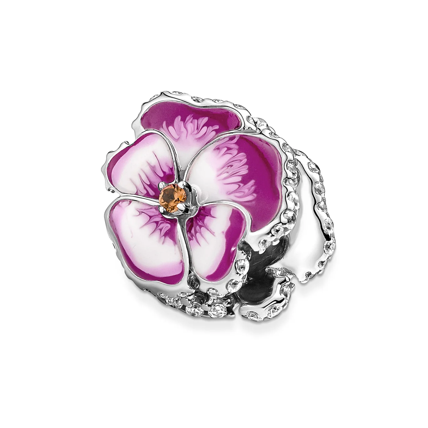 Pandora Moments 925 Sterling Silver Roze Viooltje Bedel 790777C01 - Image 6
