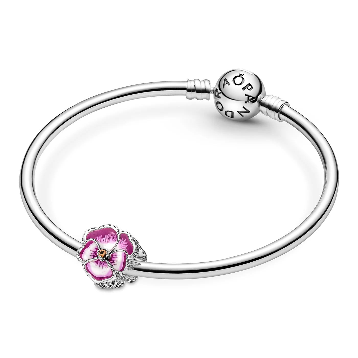 Pandora Moments 925 Sterling Silver Roze Viooltje Bedel 790777C01 - Image 7
