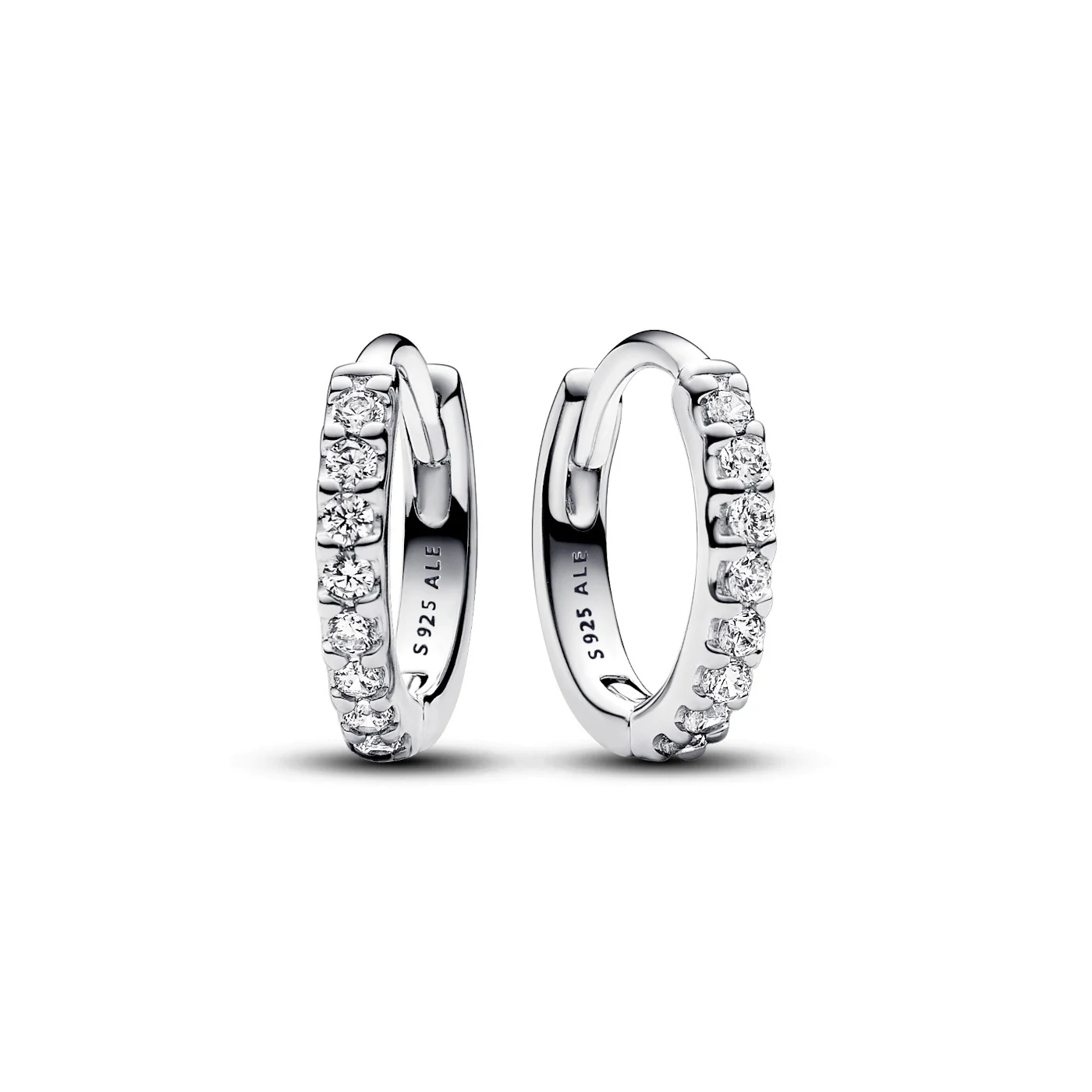Pandora Moments 925 Sterling Silver Sprankelende Huggie Oorringen 293015C01