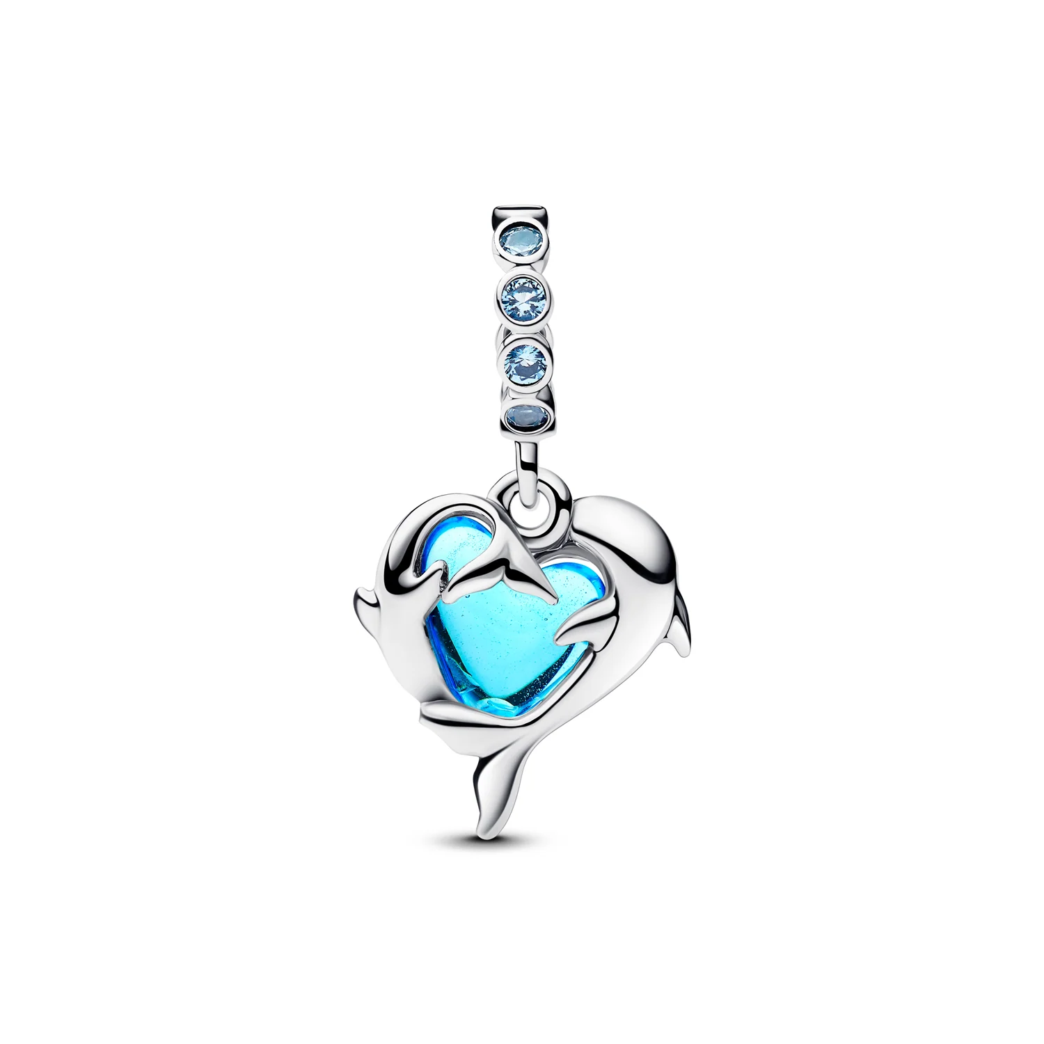 Pandora Moments 925 Sterling Zilveren Blauwe Murano Glas Dolfijnen Bedel 793924C01 - Image 4