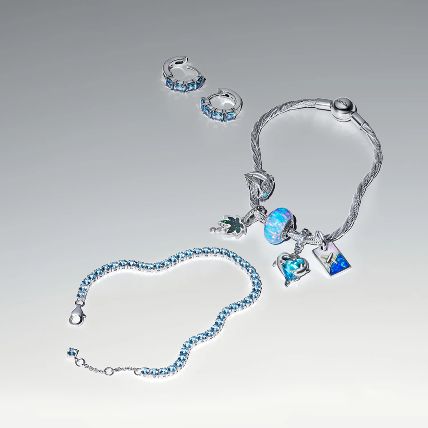 Pandora Moments 925 Sterling Zilveren Blauwe Murano Glas Dolfijnen Bedel 793924C01 - Image 5