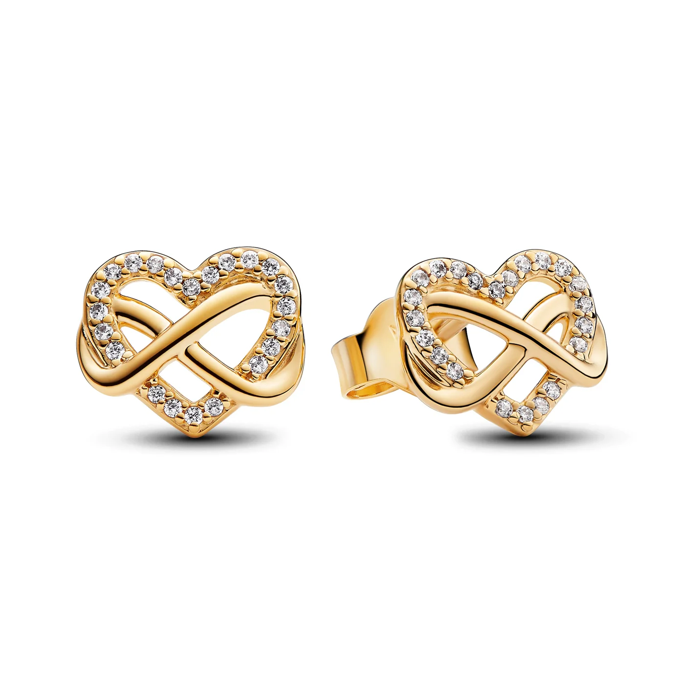 Pandora Moments Gold Plated Sprankelende Oneindigheid Hart Oorknoppen 262667C01