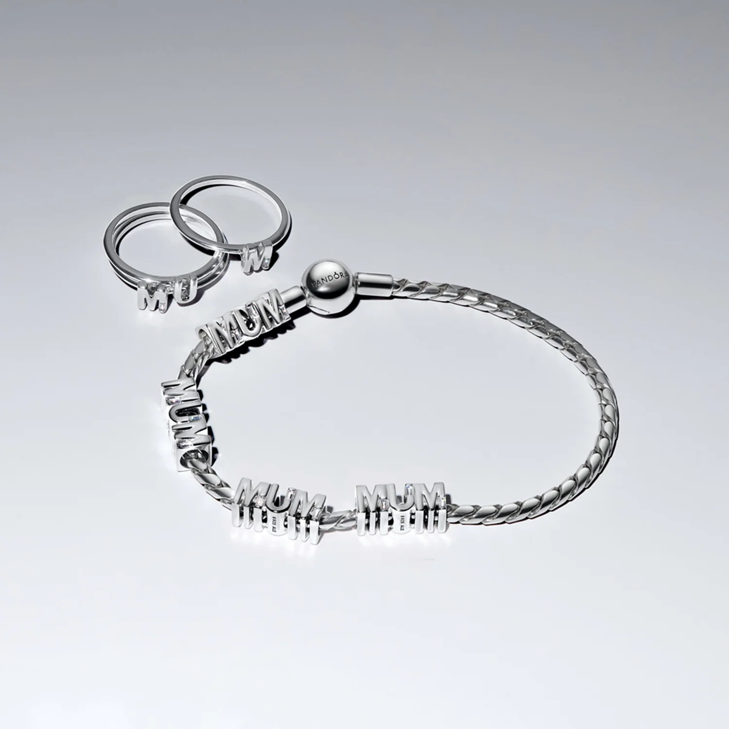 Pandora Moments MUM Letters Splitsbare Ring 194458C01-52 - Image 2