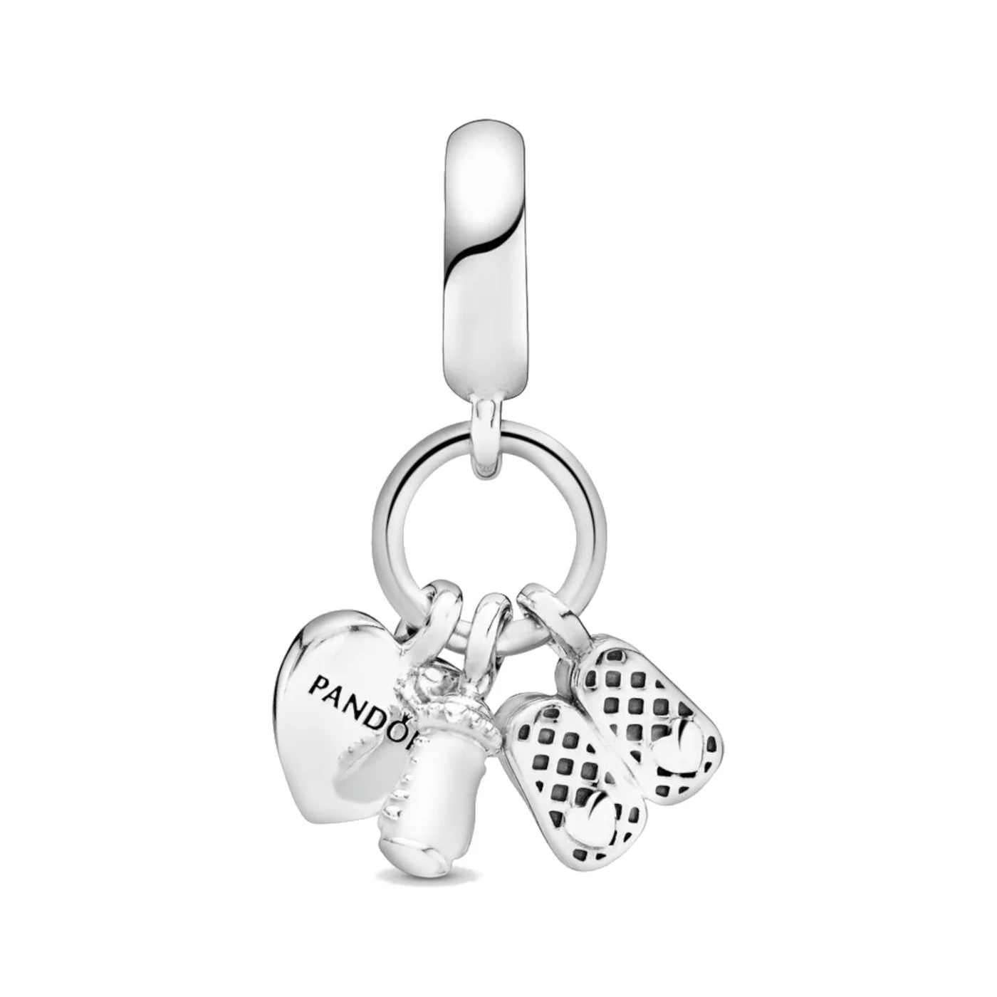 Pandora People 925 Sterling Silver Baby Bottle en Shoes Hangende Bedel 798106CZ - Image 6