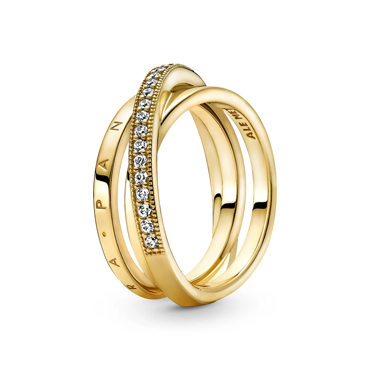 Pandora Crossover Pavé Triple strap Ring 169057C01-52