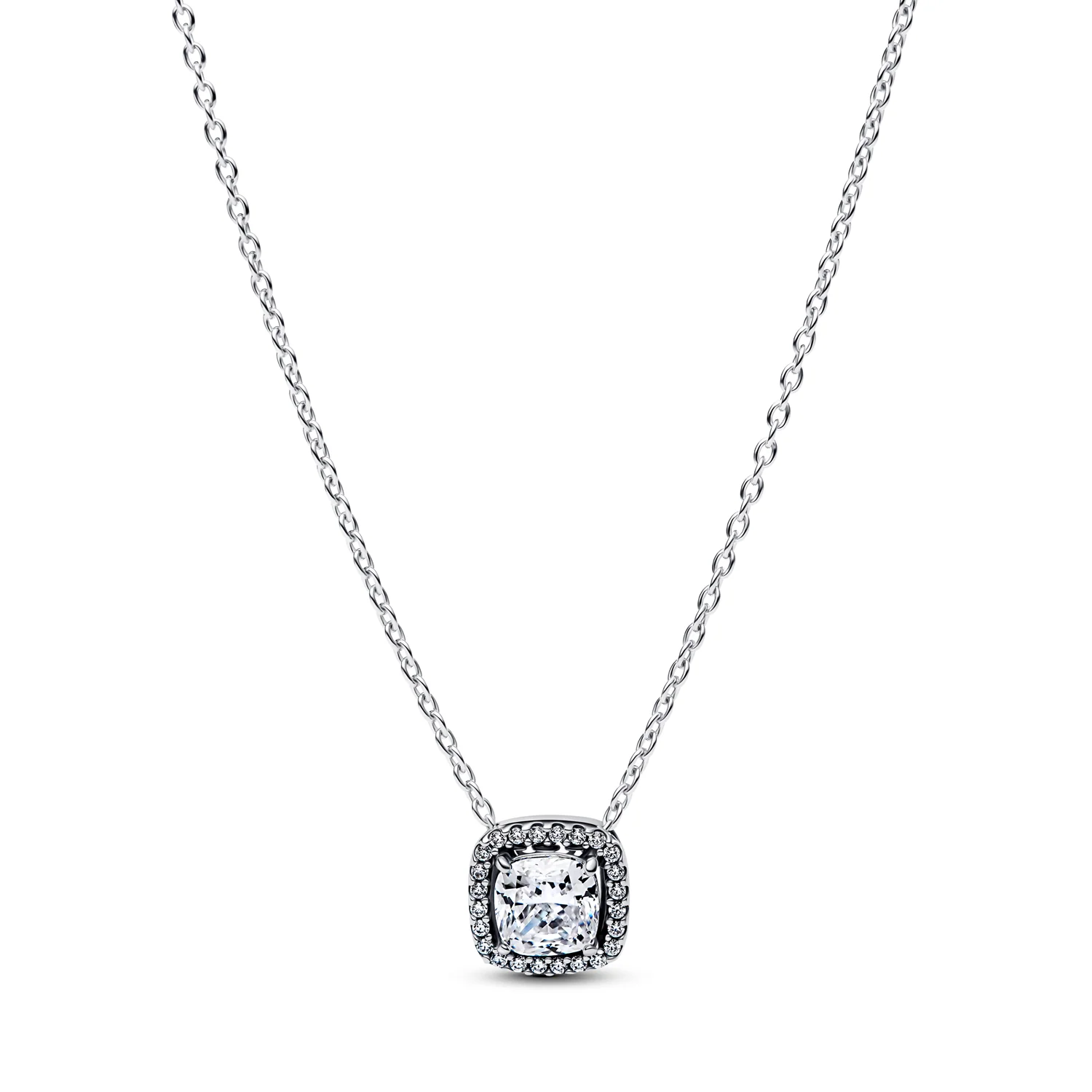 Pandora Timeless 925 Sterling Silver Halo Pendant Necklace 393560C02-45