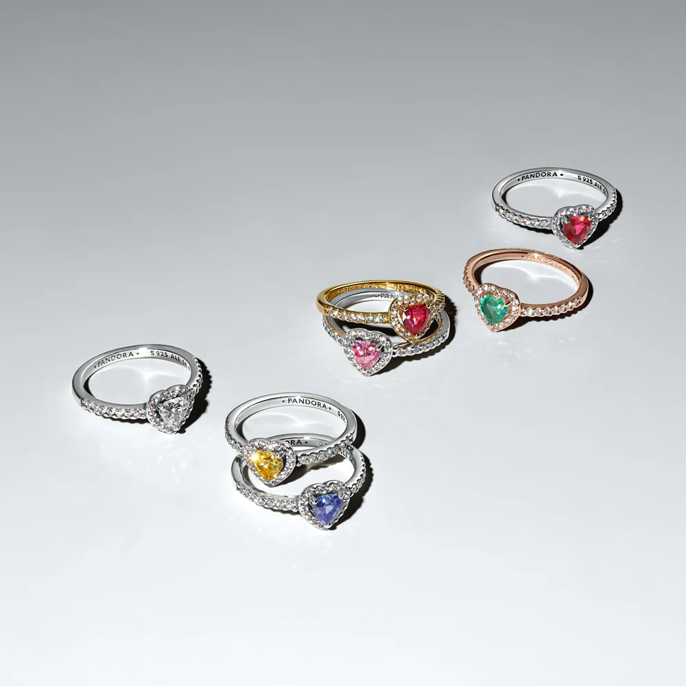 Pandora Timeless 925 Sterling Silver Sparkling Elevated Heart Ring 198421C06-52 - Image 3