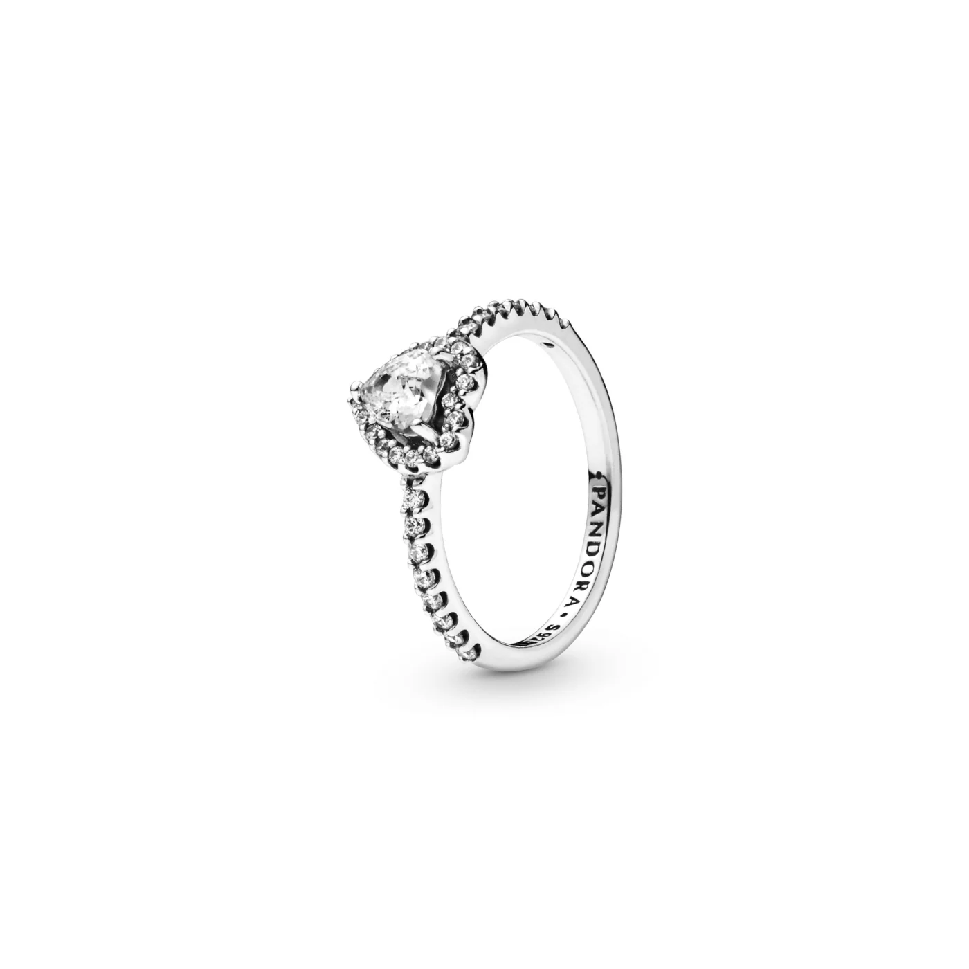 Pandora Stories 925 Sterling Silver Heart Ring 198421C01-52 (size: 52)