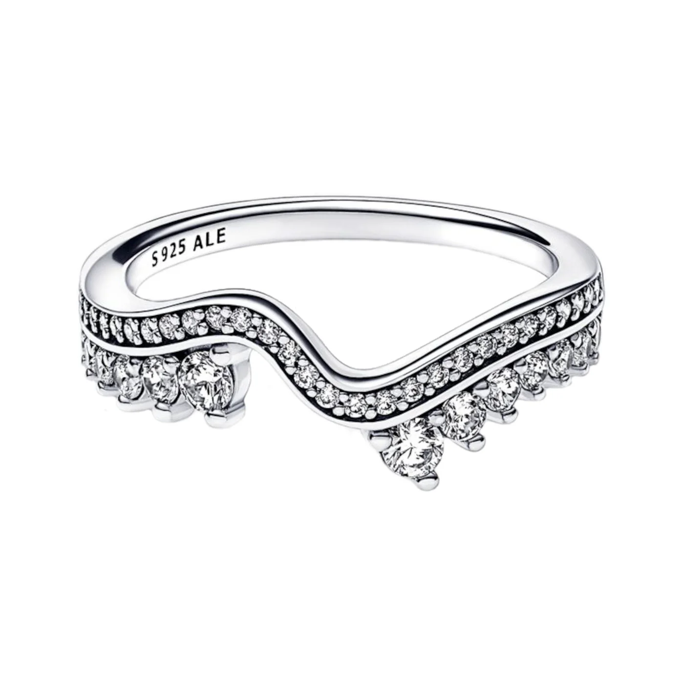 Pandora Timeless 925 Sterling Zilveren Wave Ring 192543C01-50 - Image 4